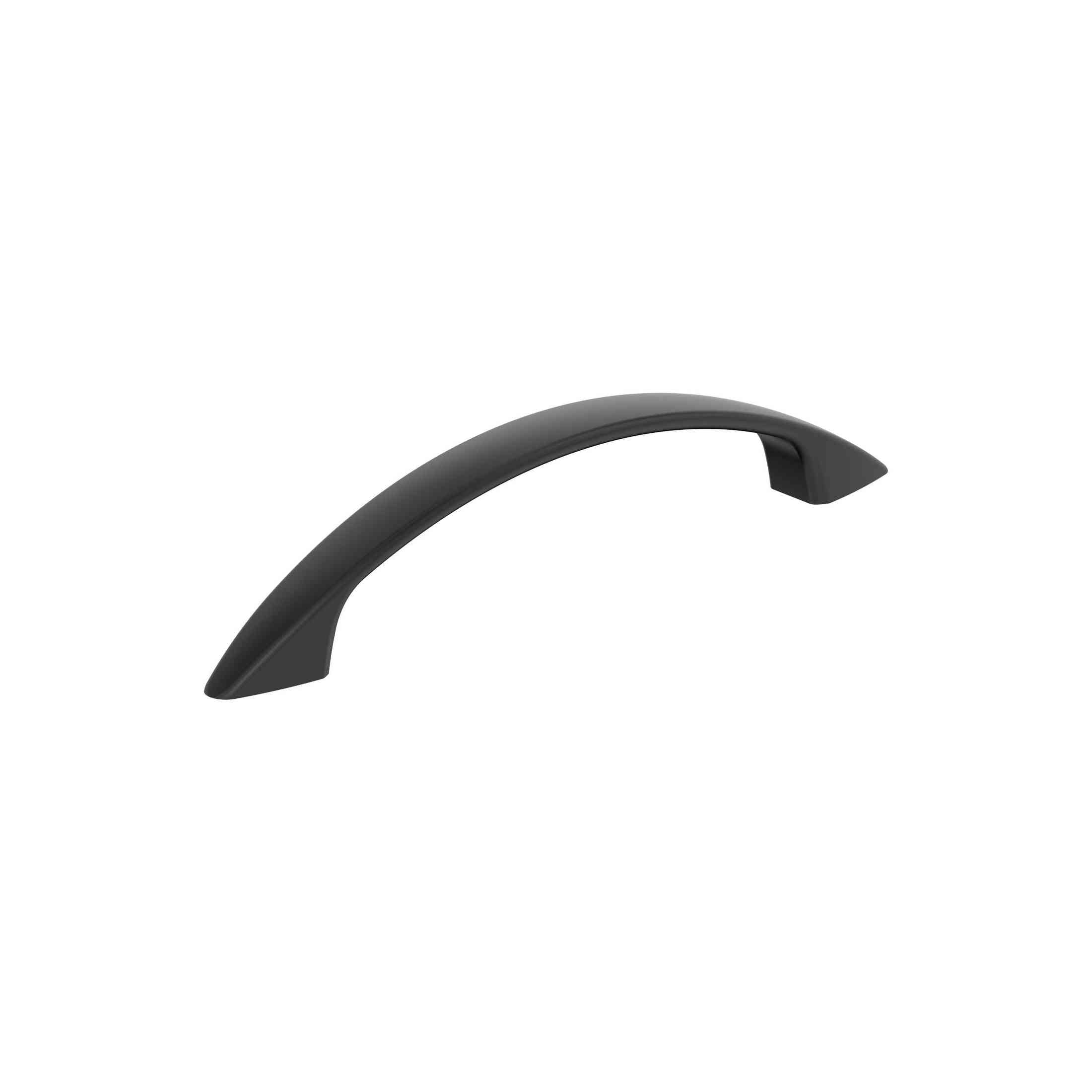 Arc 33/4 inch (96mm) CentertoCenter Matte Black Cabinet Pull