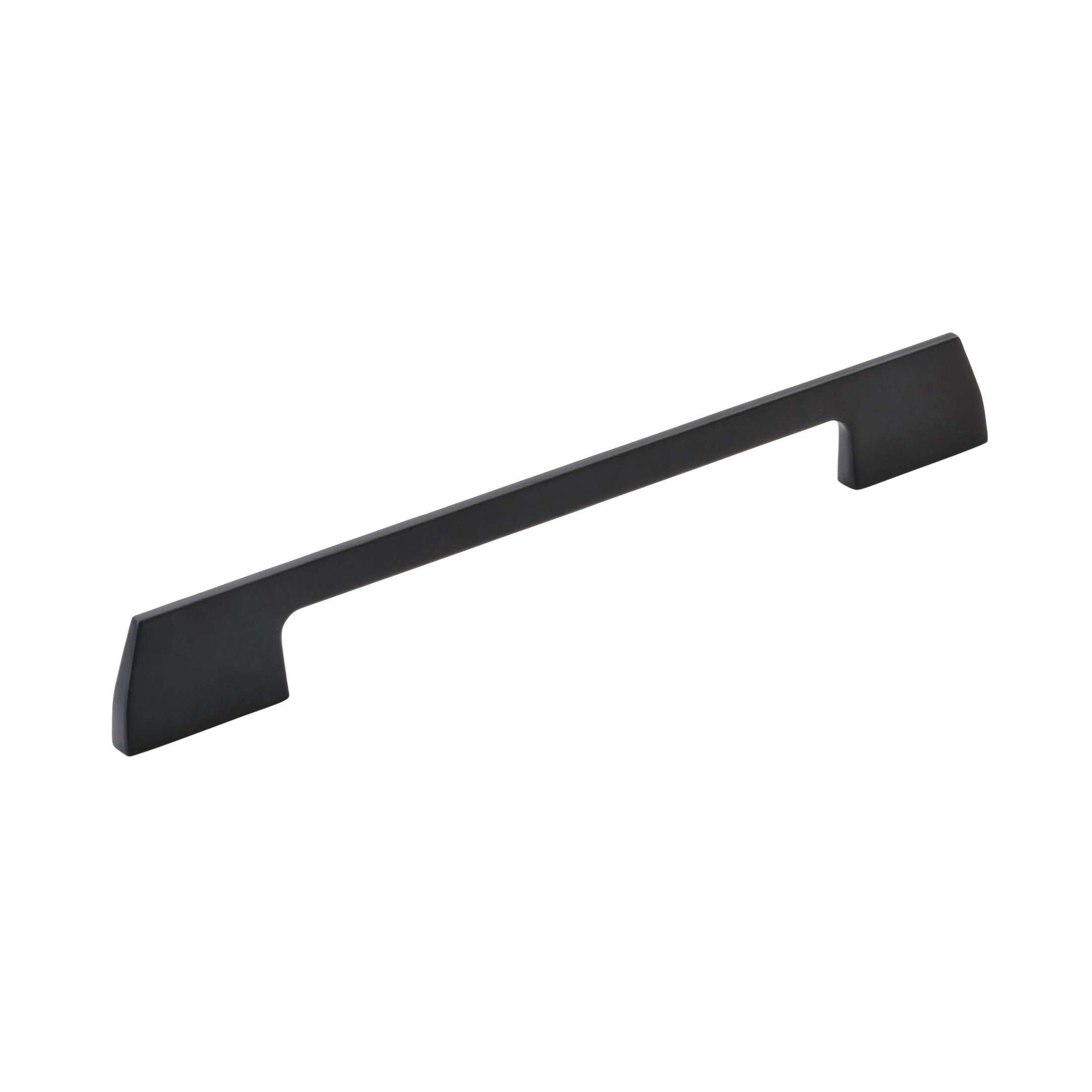 Angle 79/16 inch (192mm) CentertoCenter Matte Black Cabinet Pull