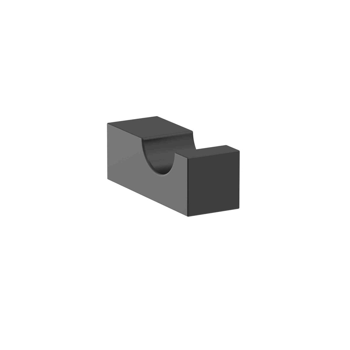 Monument Matte Black Single Prong Robe Hook