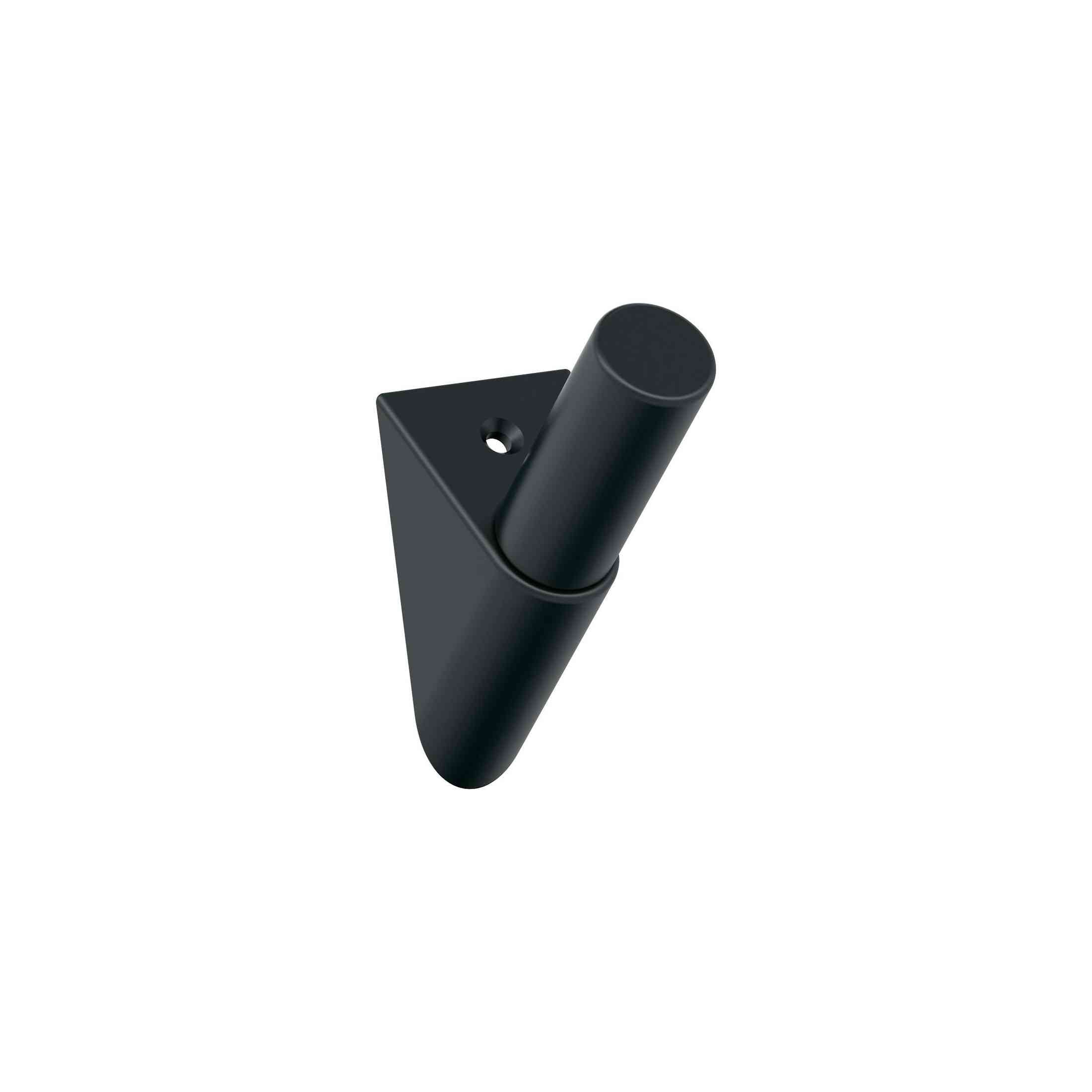 Acclivity Single Prong Matte Black Decorative Wall Hook