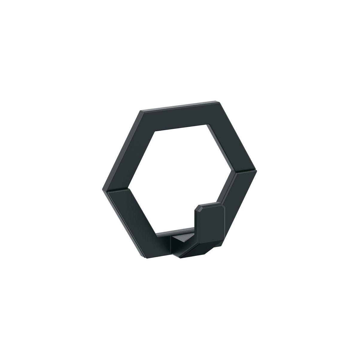 Prismo Single Prong Matte Black Decorative Wall Hook