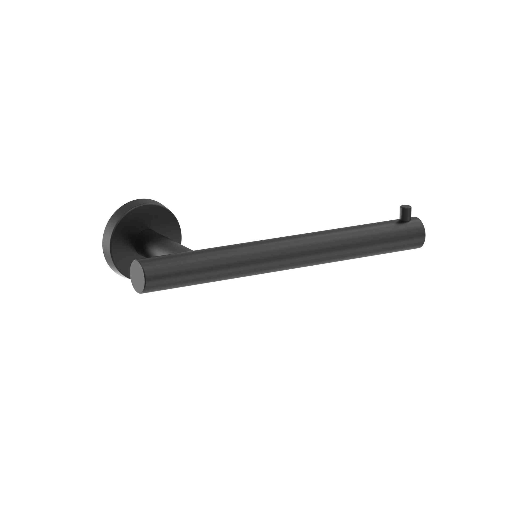 Arrondi Matte Black Single Post Tissue Holder