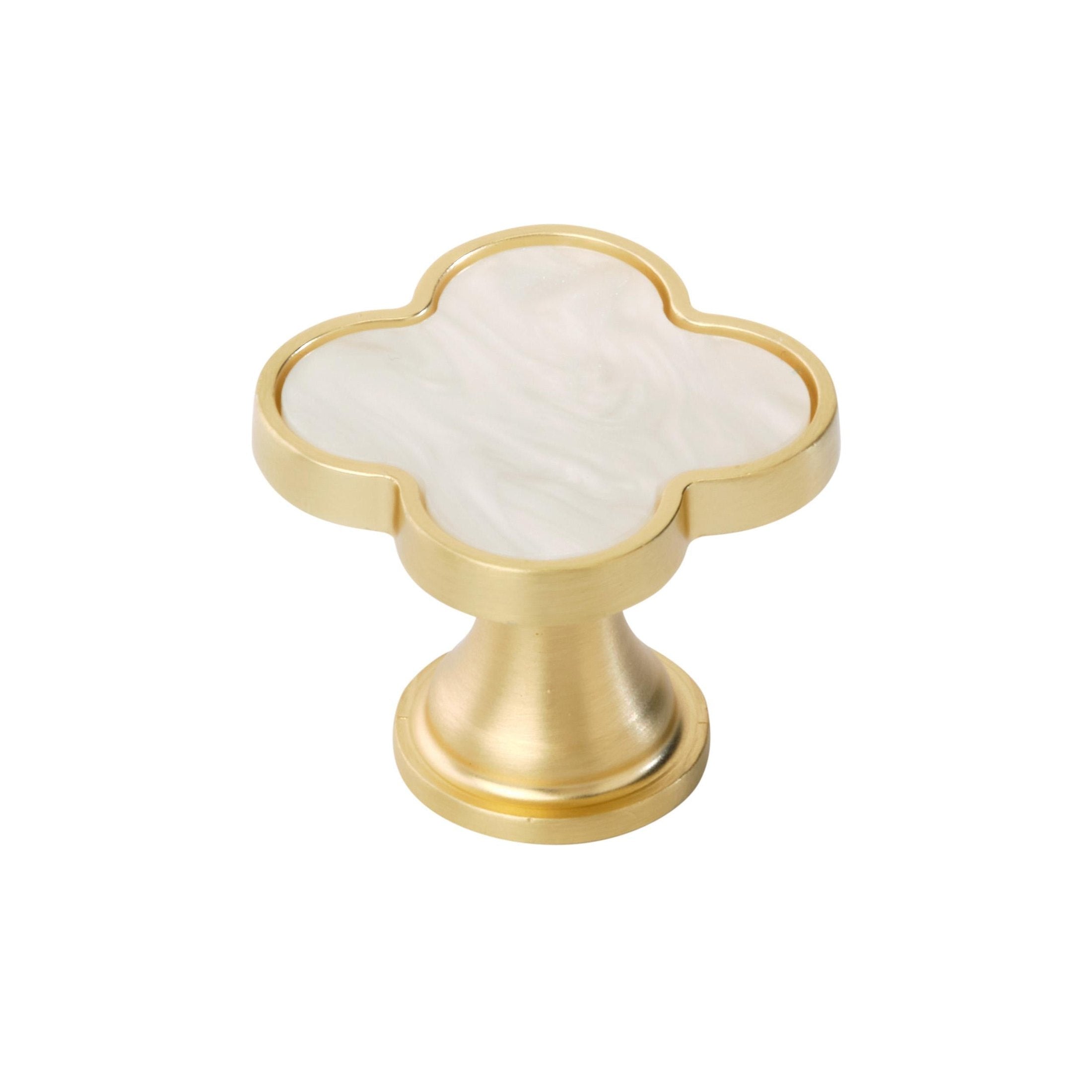 Accents 11/4 inch (32mm) Length Gold/Mother of Pearl Cabinet Knob 2 Pack