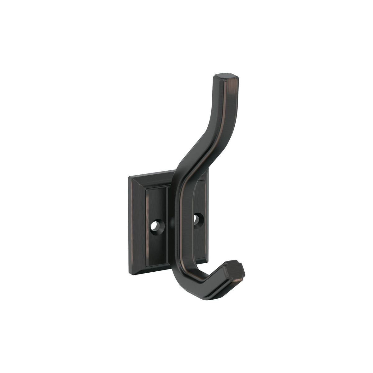Aliso Double Prong OilRubbed Bronze Decorative Wall Hook