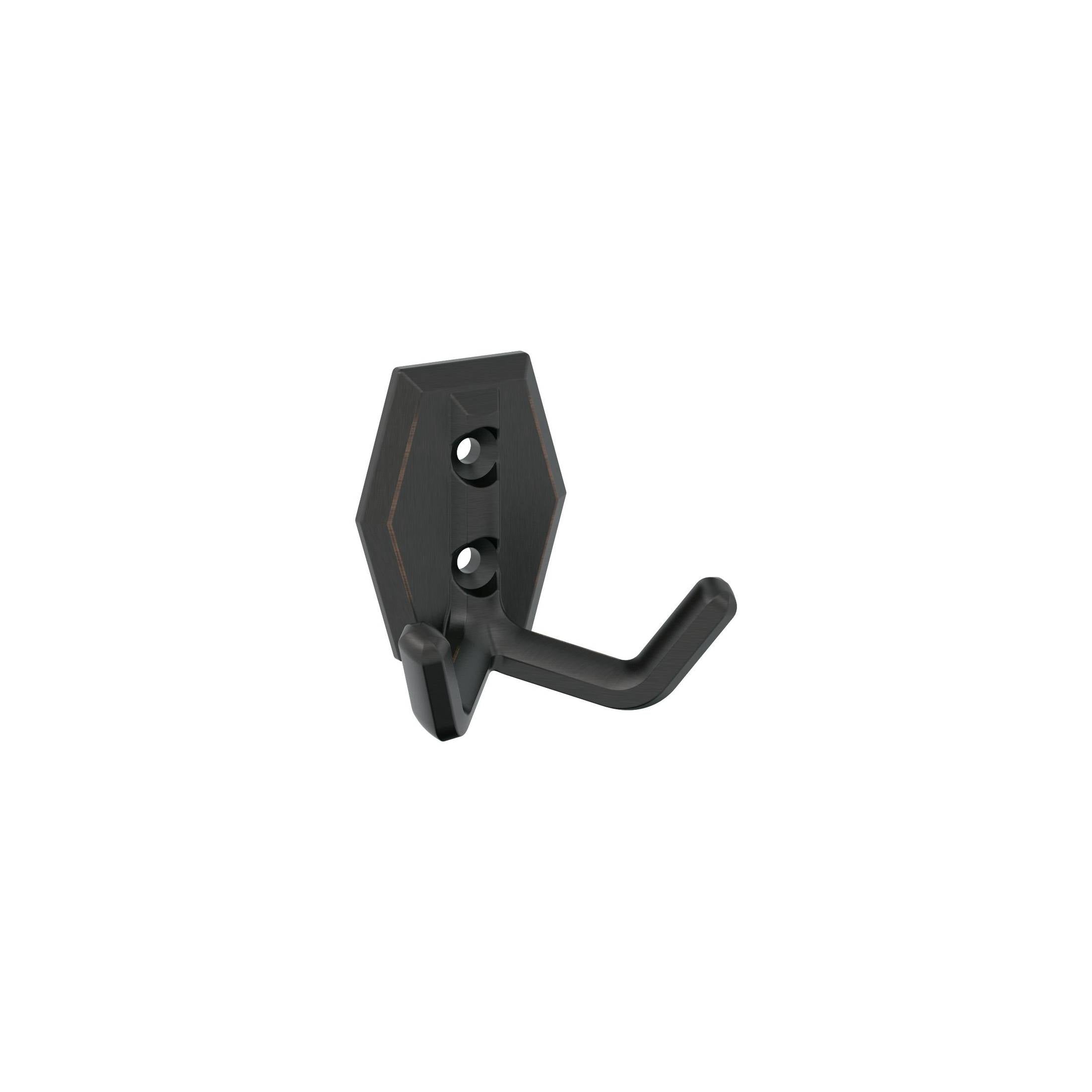 Benton Double Prong OilRubbed Bronze Decorative Wall Hook