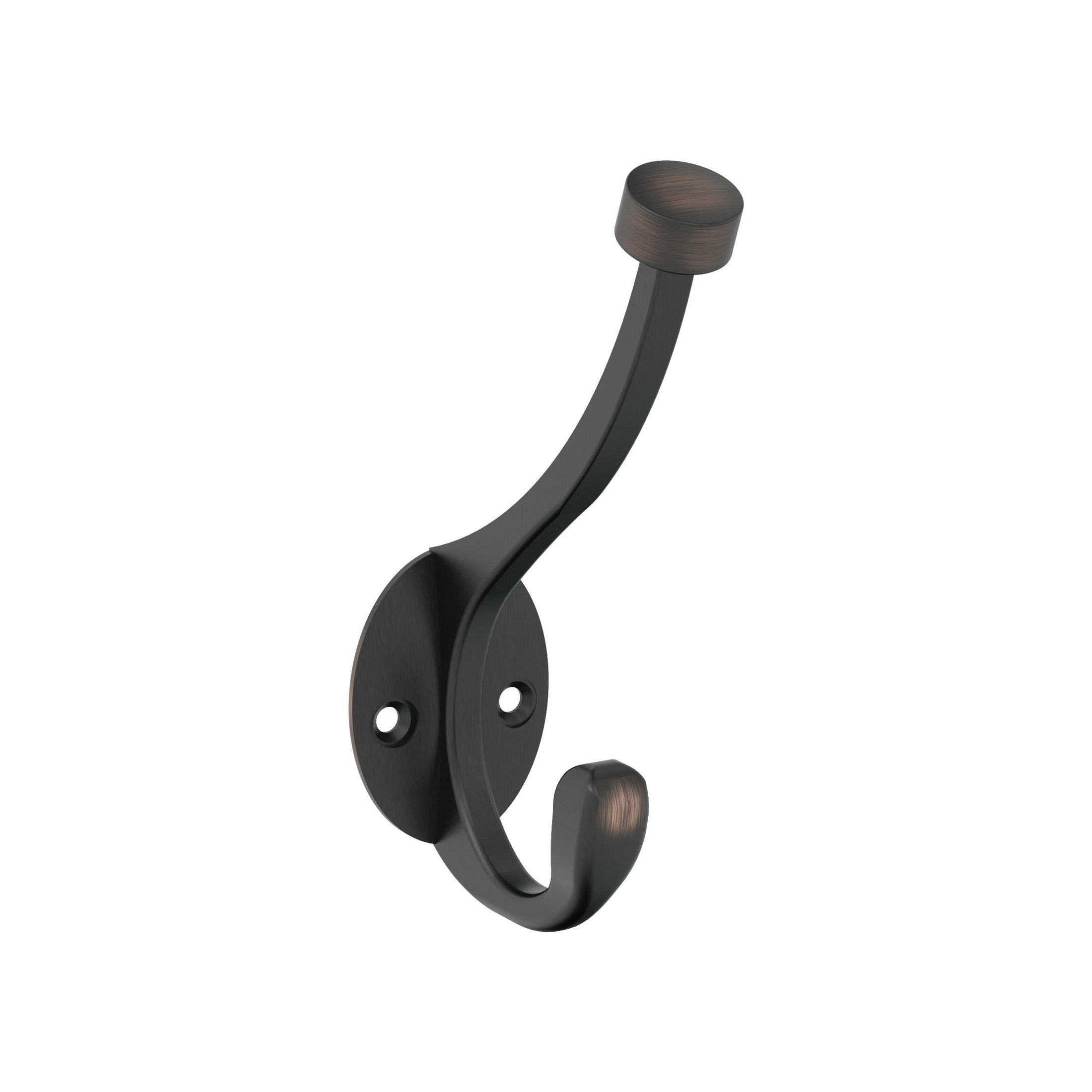 Adare Double Prong OilRubbed Bronze Decorative Wall Hook