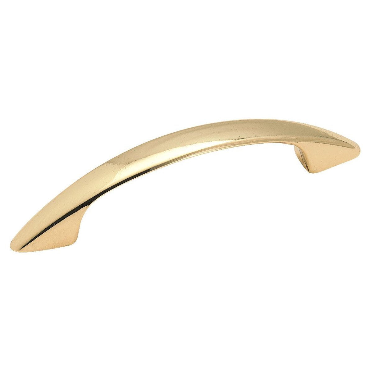 Arc 3 inch (76mm) CentertoCenter Polished Brass Cabinet Pull