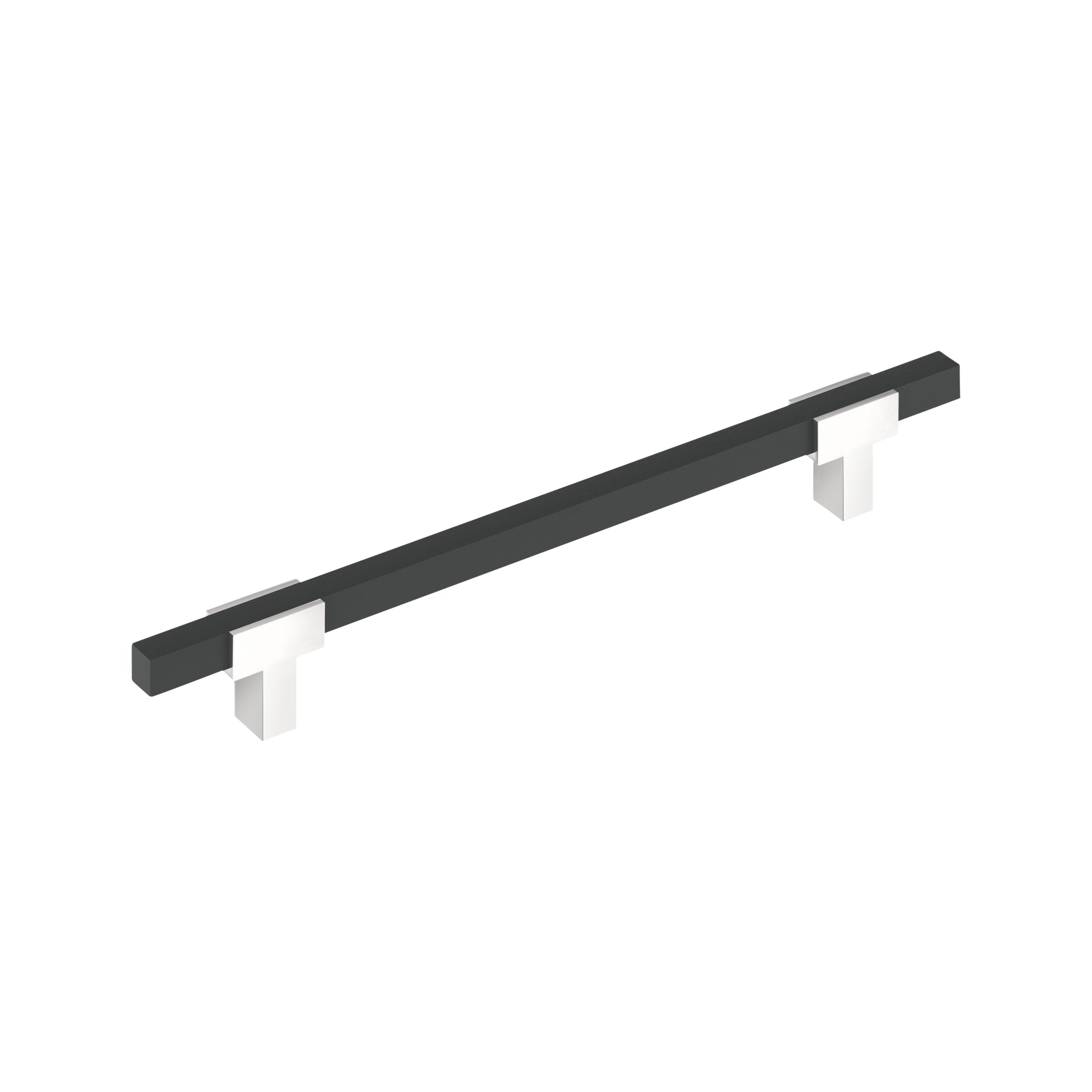 Urbanite 12 inch (305mm) CentertoCenter Polished Chrome/Brushed Matte Black Appliance Pull
