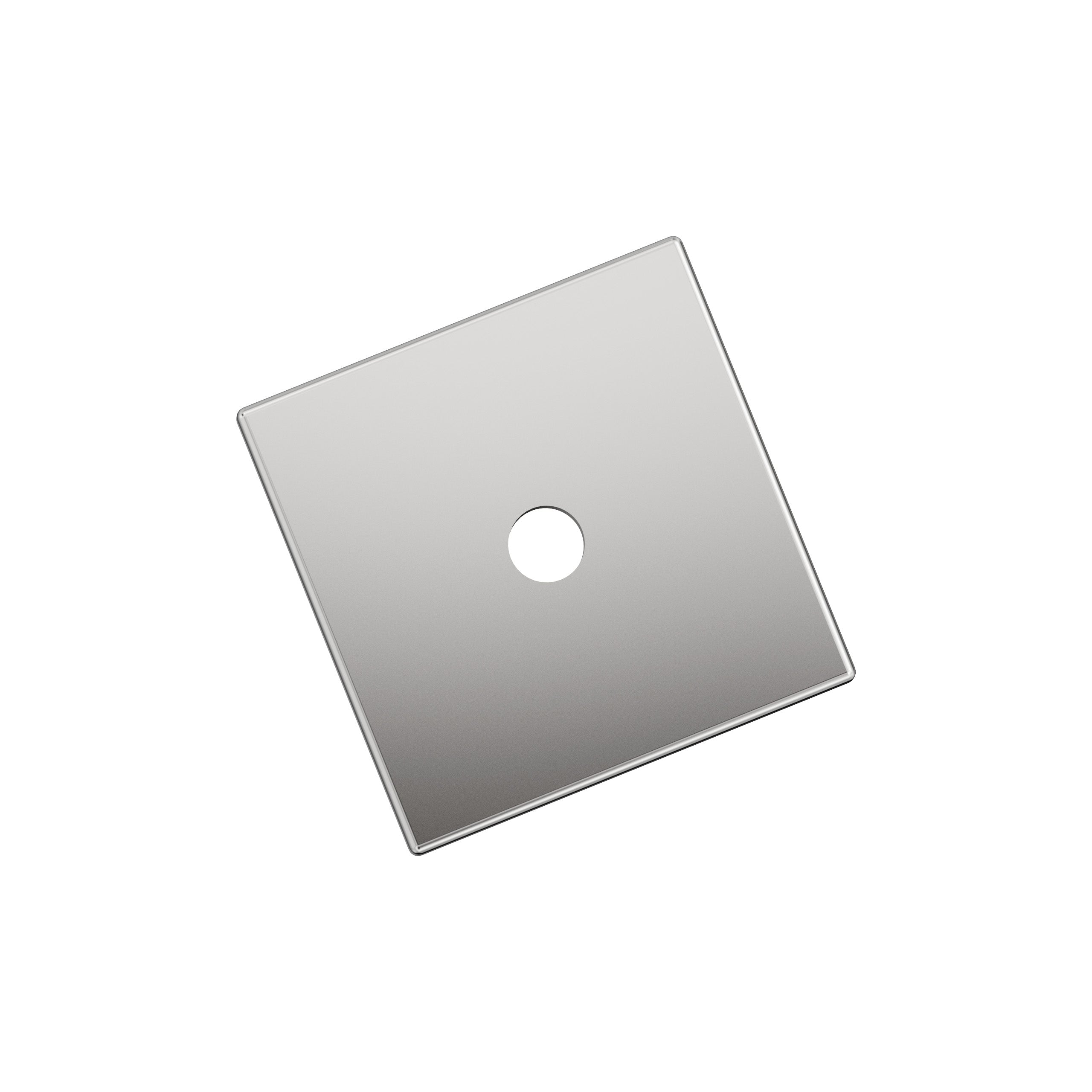 Ladera 13/16 inch (30mm) Length Square Polished Chrome Cabinet Knob Backplate