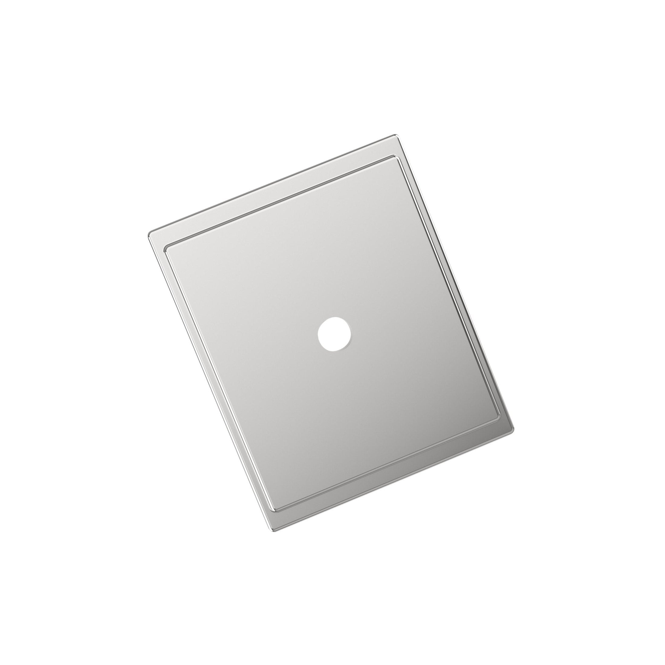 Maymont 15/8 inch (41mm) Length Square Polished Chrome Cabinet Knob Backplate