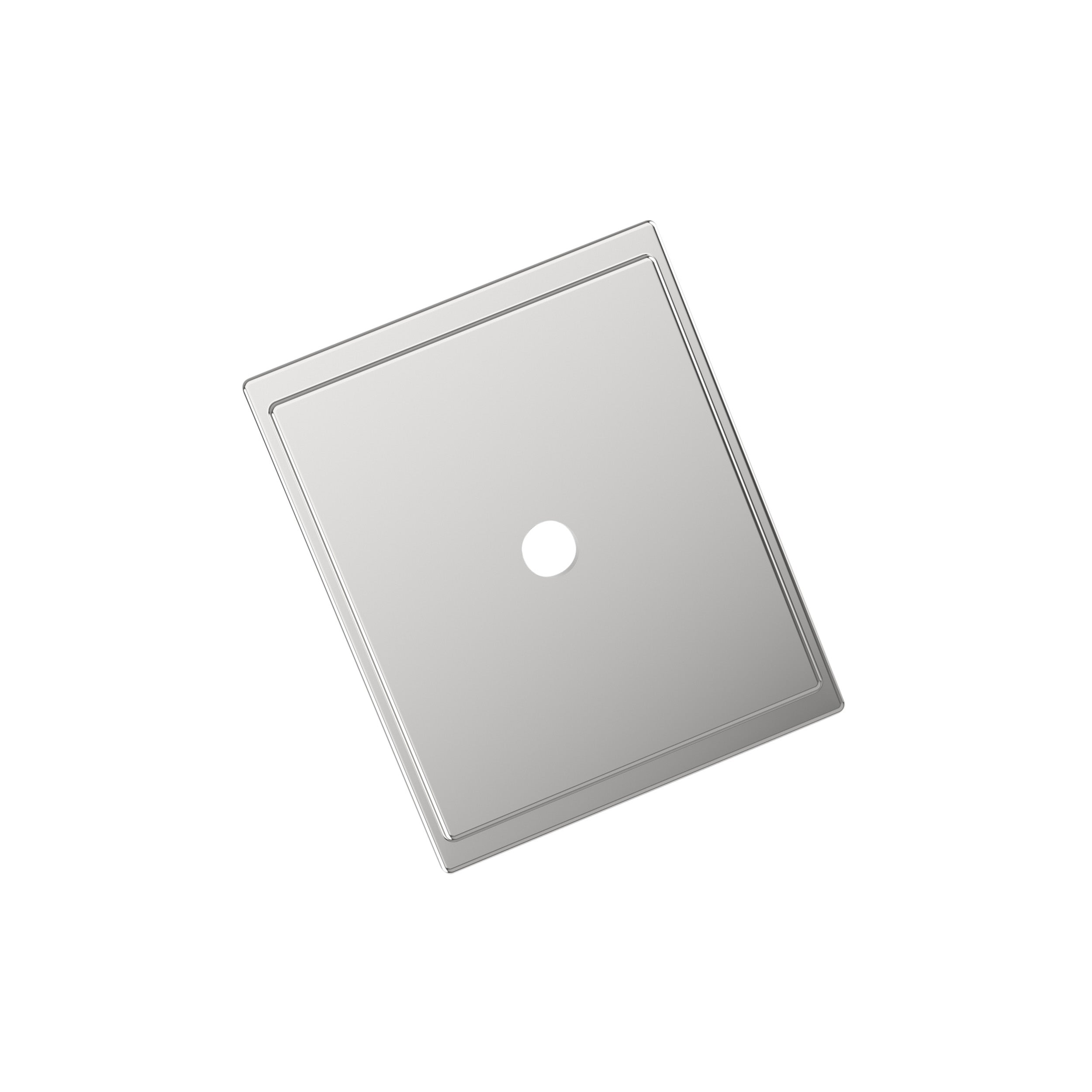 Maymont 15/8 inch (41mm) Length Square Polished Chrome Cabinet Knob Backplate