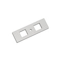 Medora 311/16 inch (94mm) Length Rectangle Polished Chrome Cabinet Knob Backplate
