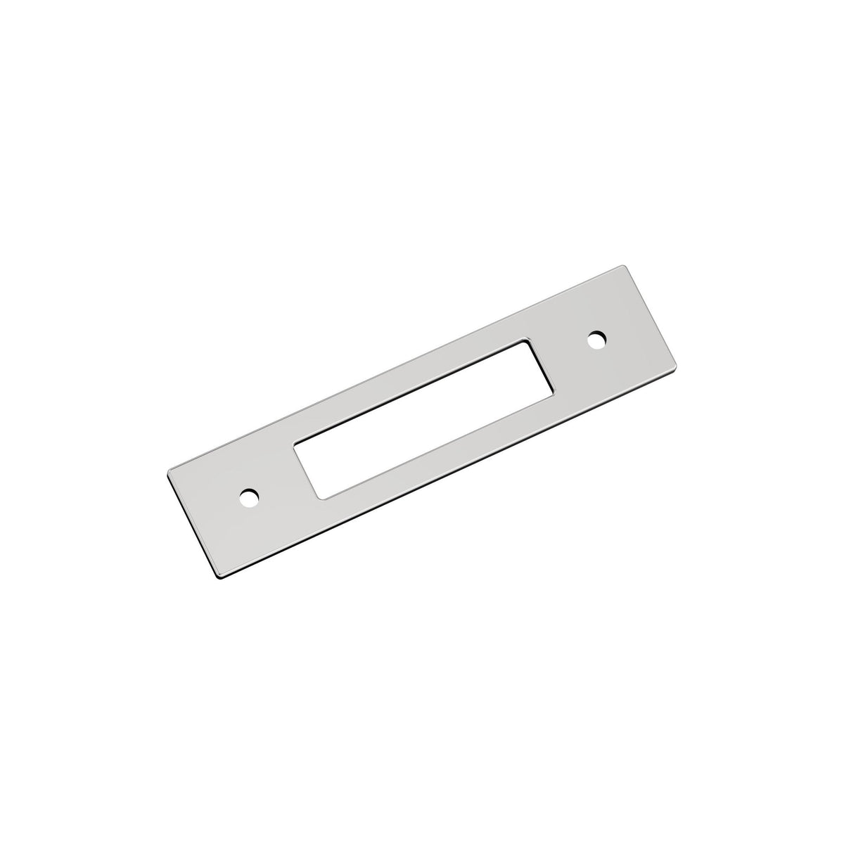 Medora 33/4 inch (96mm) CentertoCenter Rectangle Polished Chrome Cabinet Pull Backplate