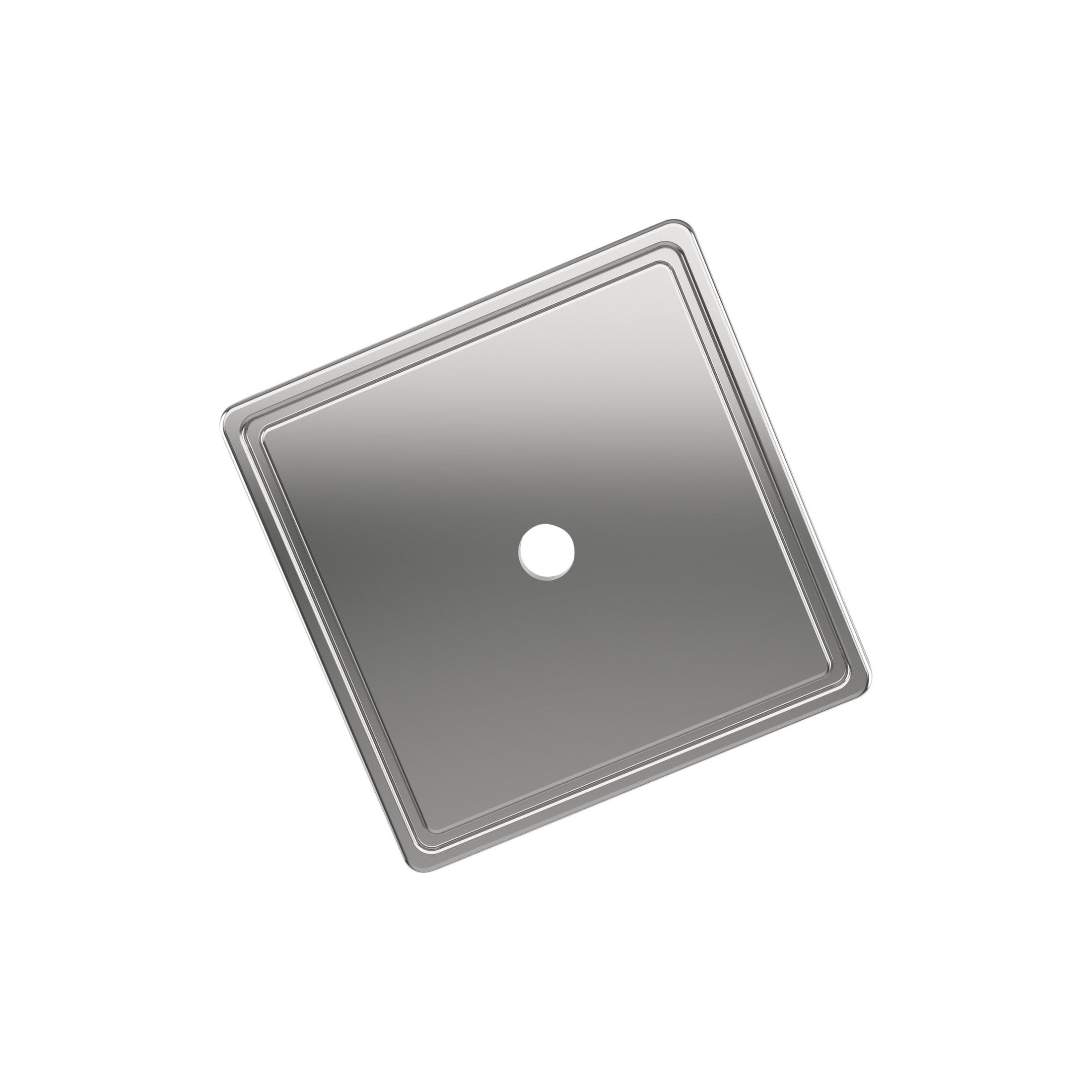 Thoreau 19/16 inch (40mm) Length Square Polished Chrome Cabinet Knob Backplate
