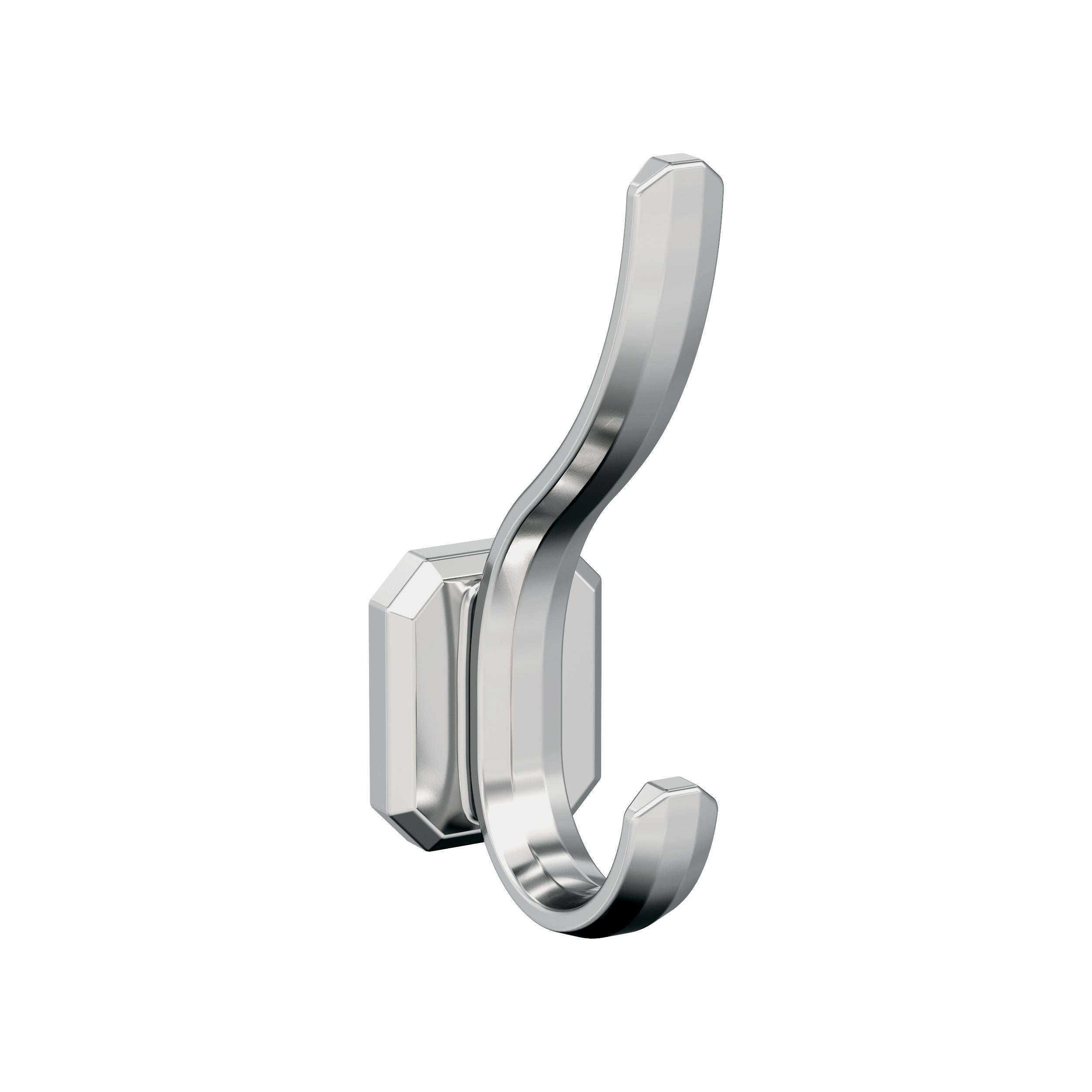 Granlyn Double Prong Polished Chrome Decorative Wall Hook