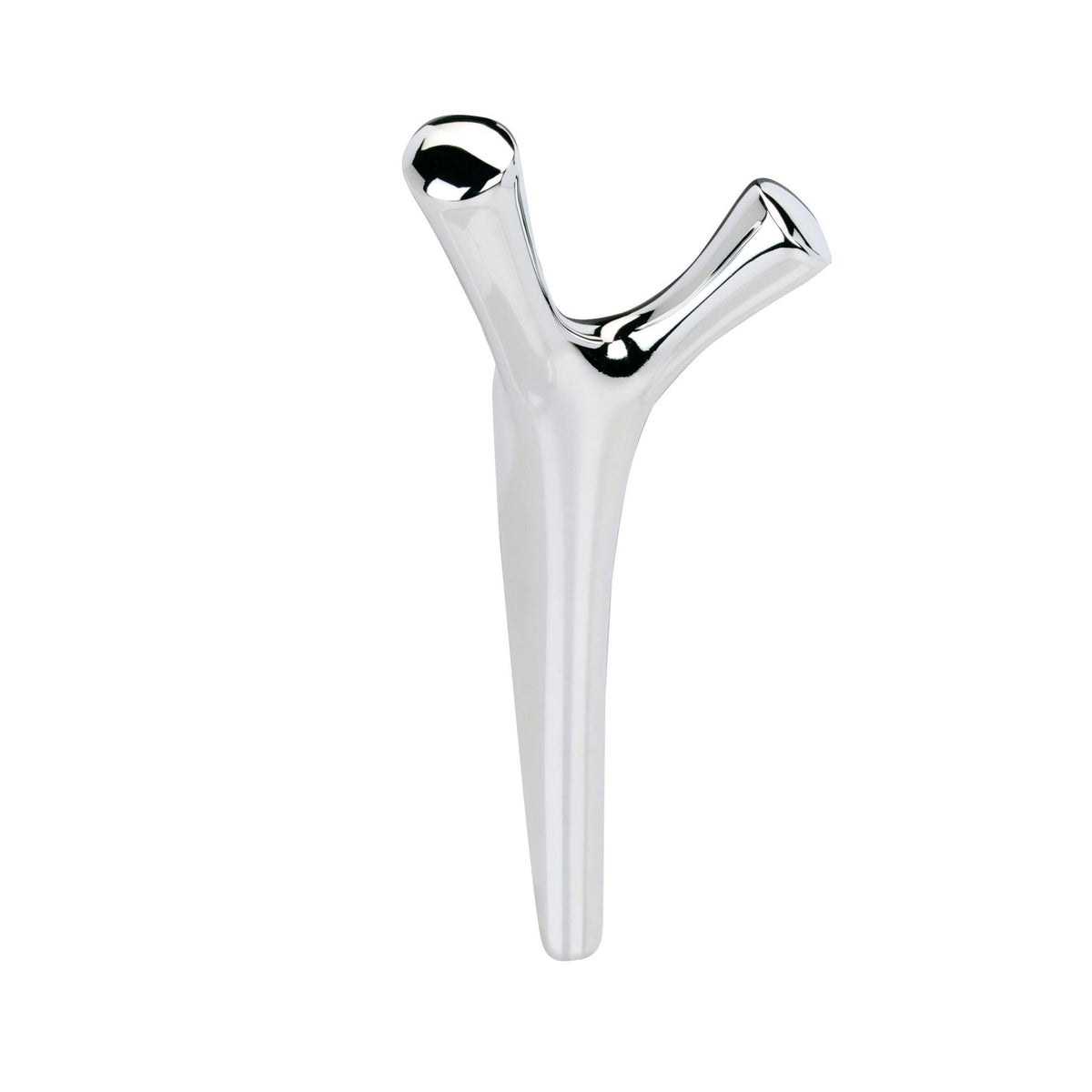 Kodiak Double Prong Polished Chrome Decorative Wall Hook