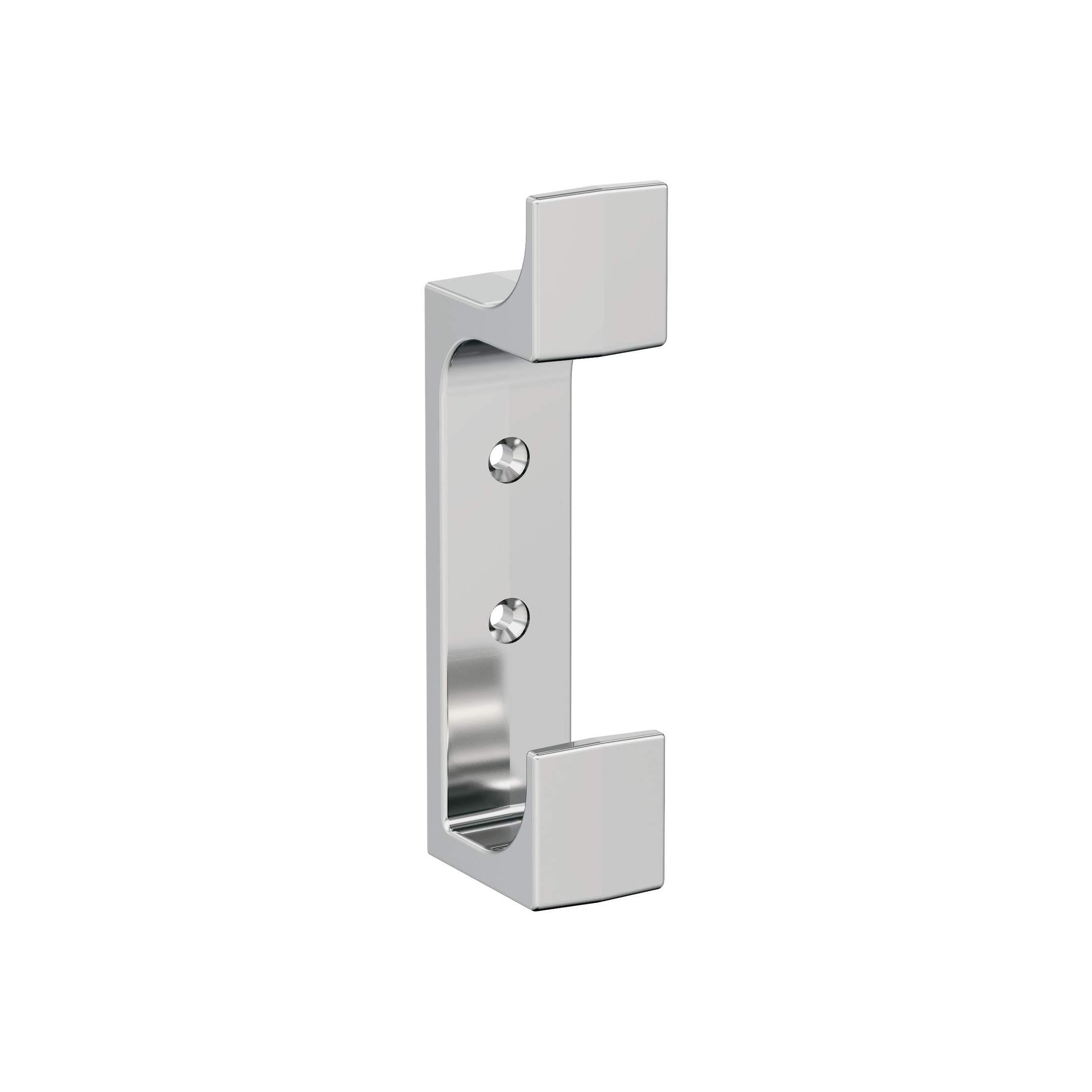 Bray Double Prong Polished Chrome Decorative Wall Hook