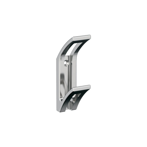 Avid Double Prong Polished Chrome Decorative Wall Hook