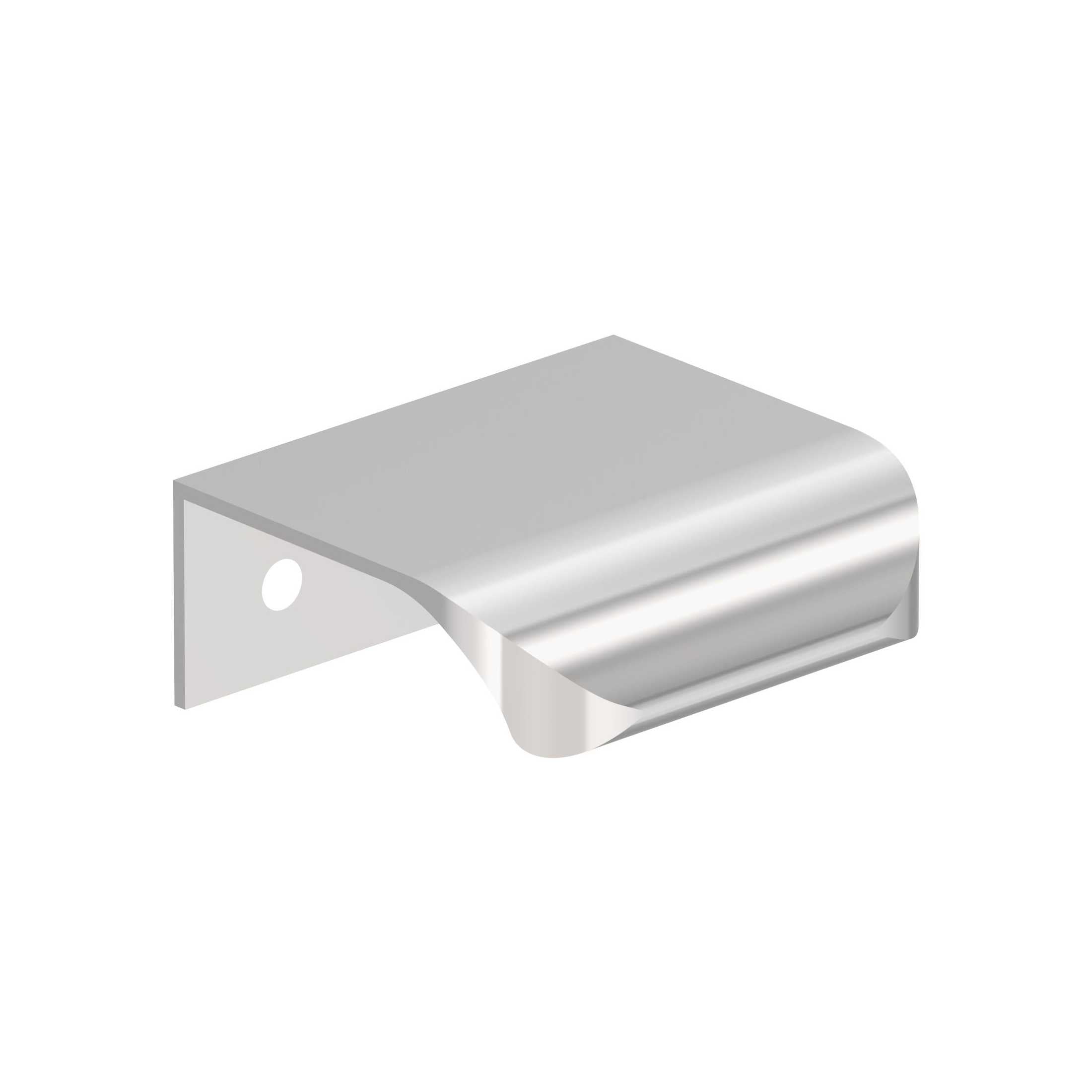 Streamline Tab 13/4 inch (44mm) Length Polished Chrome Cabinet Edge Pull