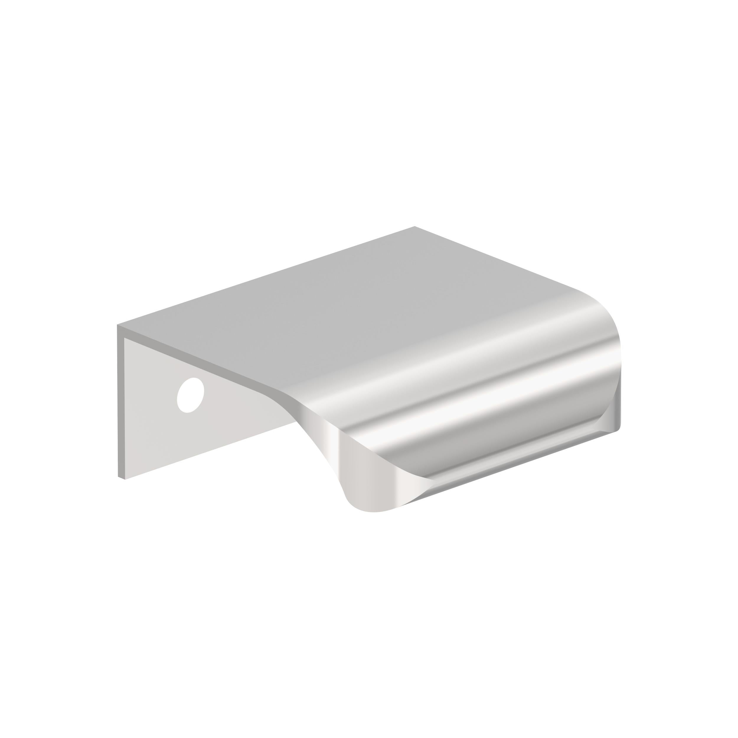 Streamline Tab 13/4 inch (44mm) Length Polished Chrome Cabinet Edge Pull