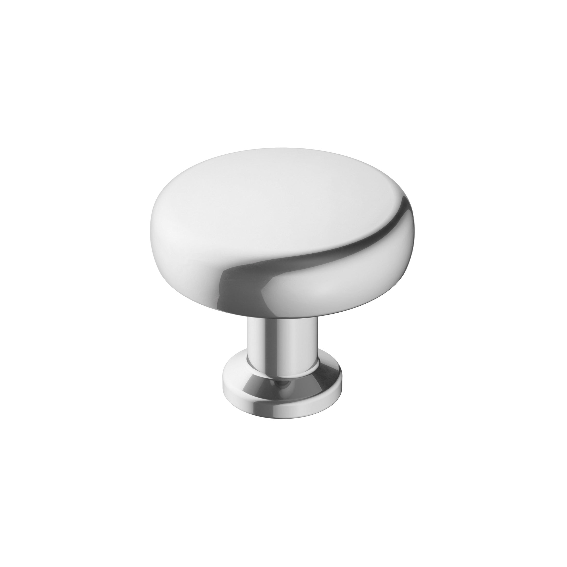 Factor 11/4 inch (32mm) Diameter Polished Chrome Cabinet Knob