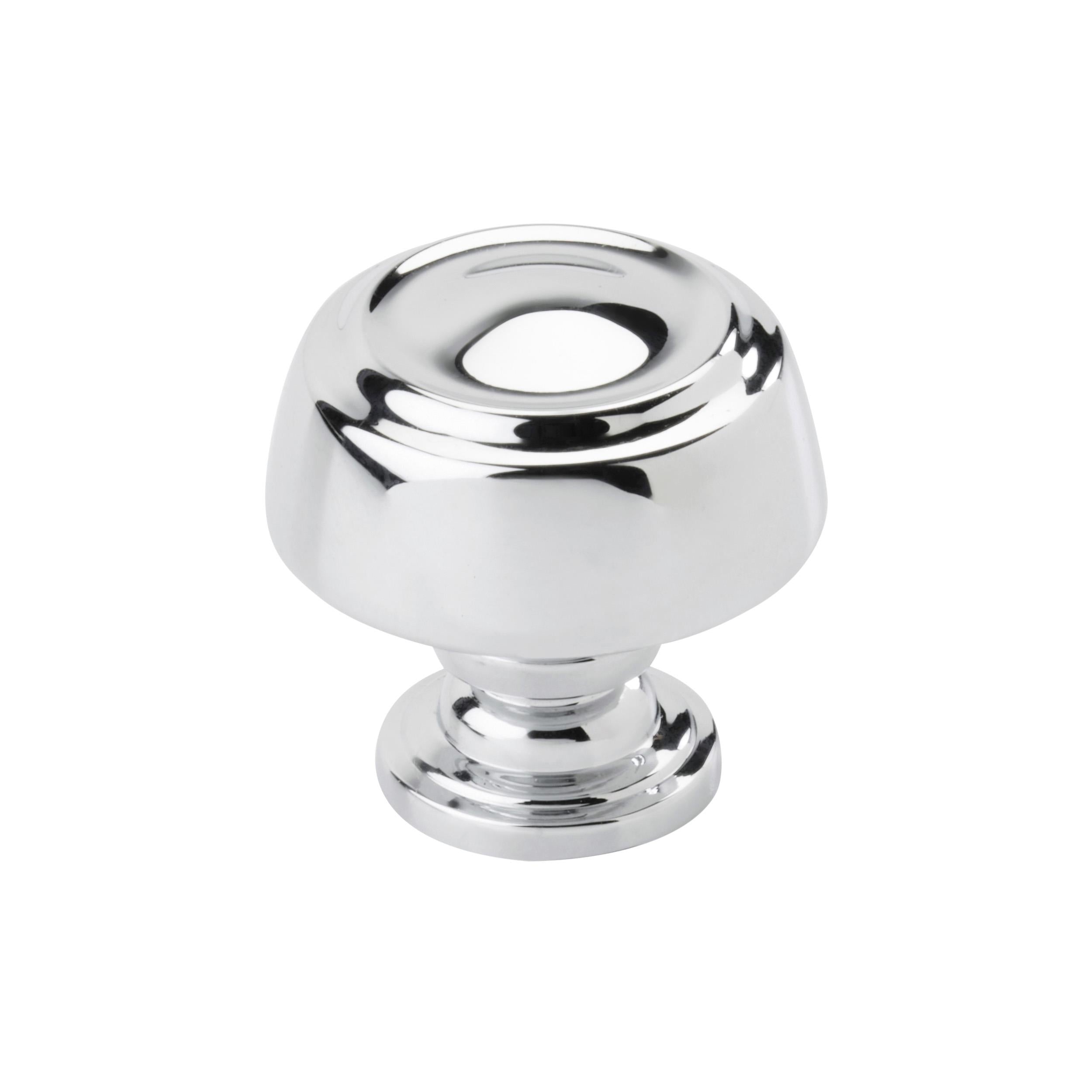 Kane 13/16 inch (30mm) Diameter Polished Chrome Cabinet Knob