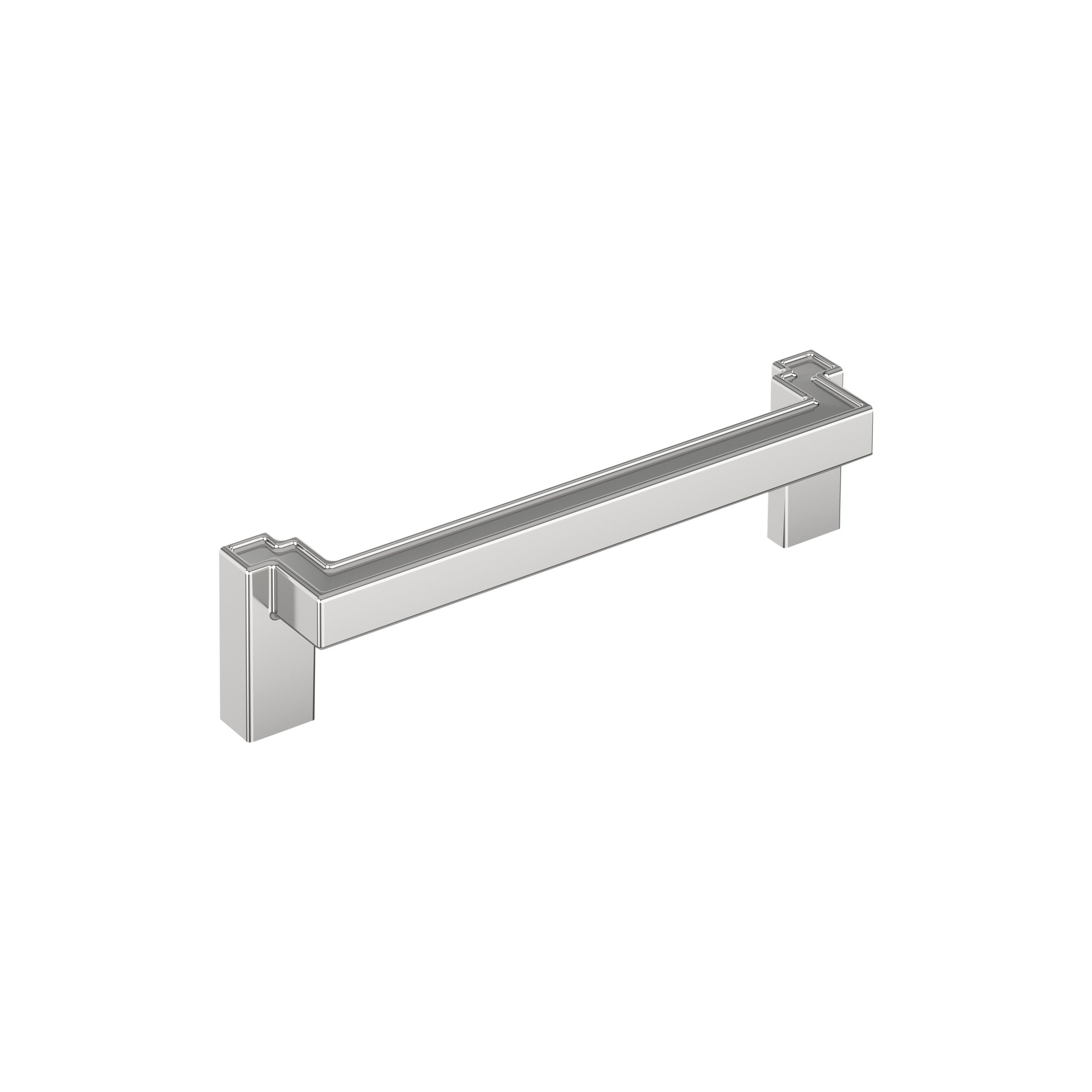 Rockhurst 5-1/16 inch (128mm) Center-to-Center Polished Chrome Cabinet Pull
