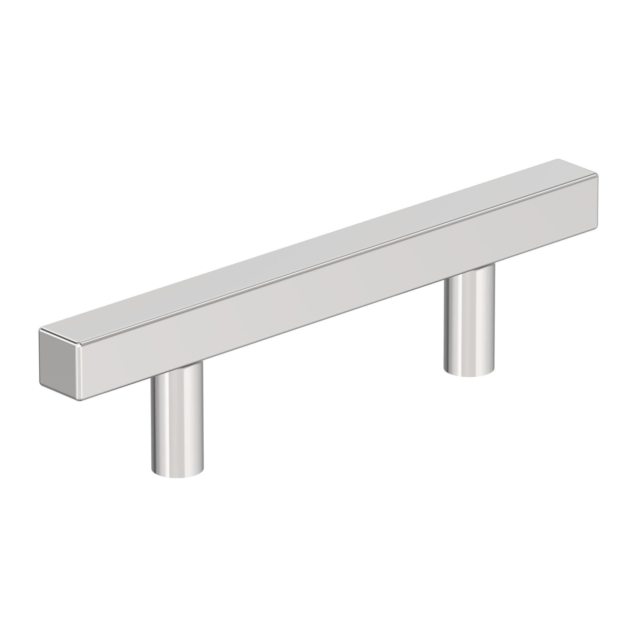 Bar Pulls Square 3 inch (76mm) CentertoCenter Polished Chrome Cabinet Pull
