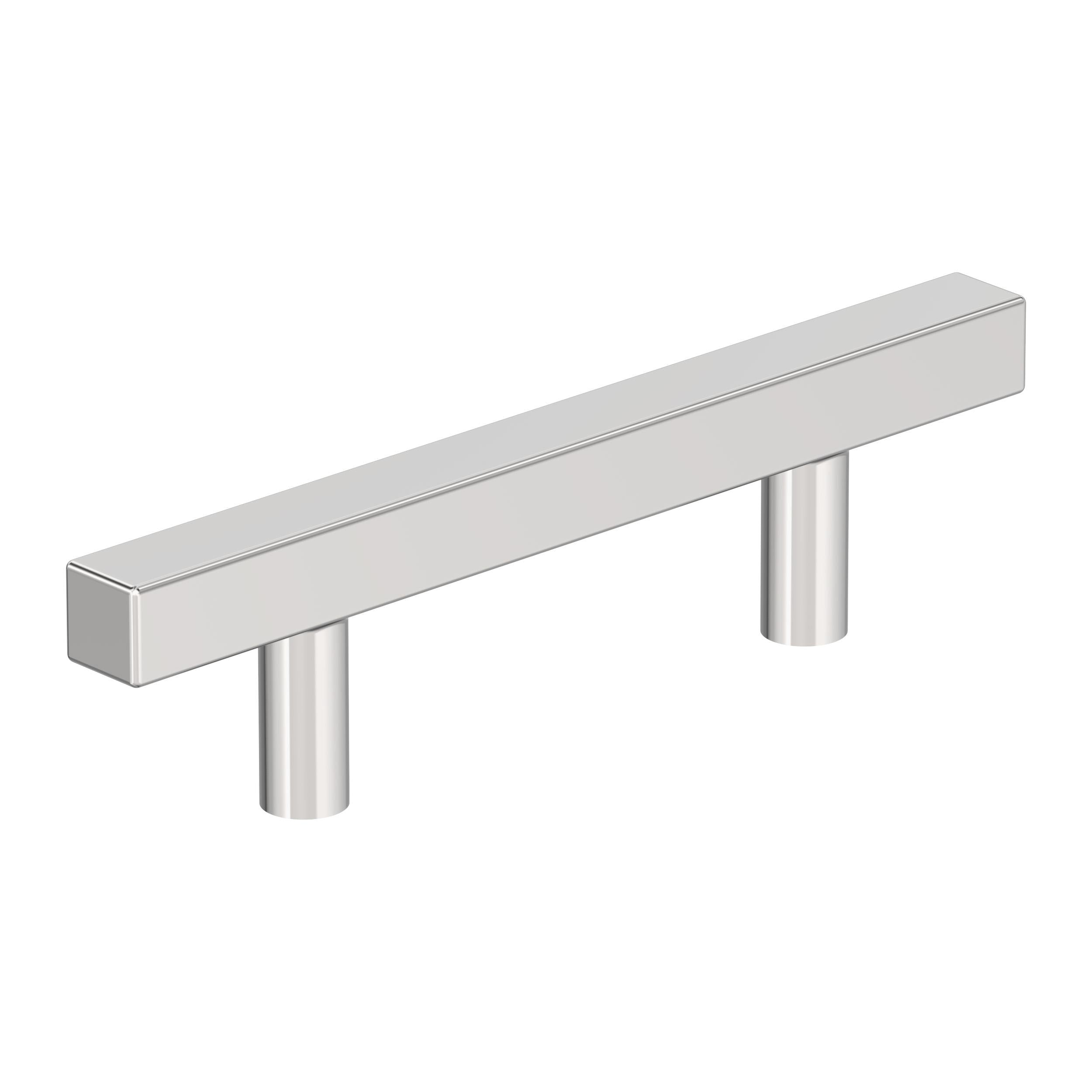 Bar Pulls Square 3 inch (76mm) CentertoCenter Polished Chrome Cabinet Pull