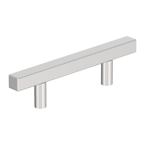 Bar Pulls Square 3 inch (76mm) CentertoCenter Polished Chrome Cabinet Pull