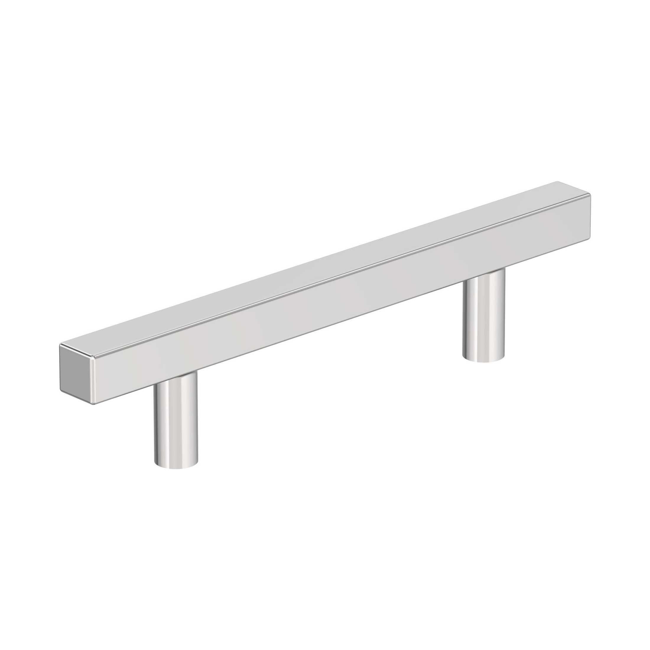 Bar Pulls Square 33/4 inch (96mm) CentertoCenter Polished Chrome Cabinet Pull
