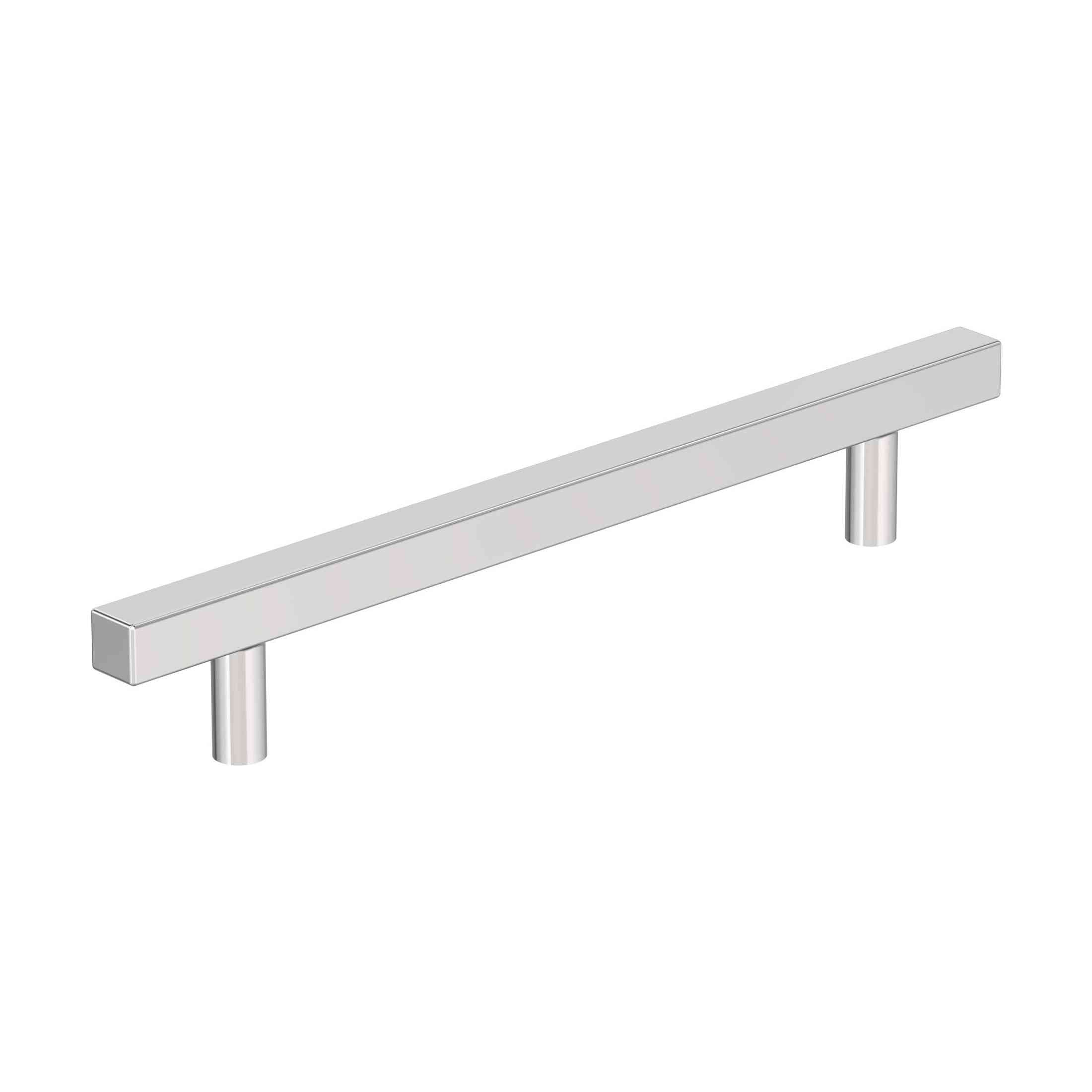 Bar Pulls Square 65/16 inch (160mm) CentertoCenter Polished Chrome Cabinet Pull