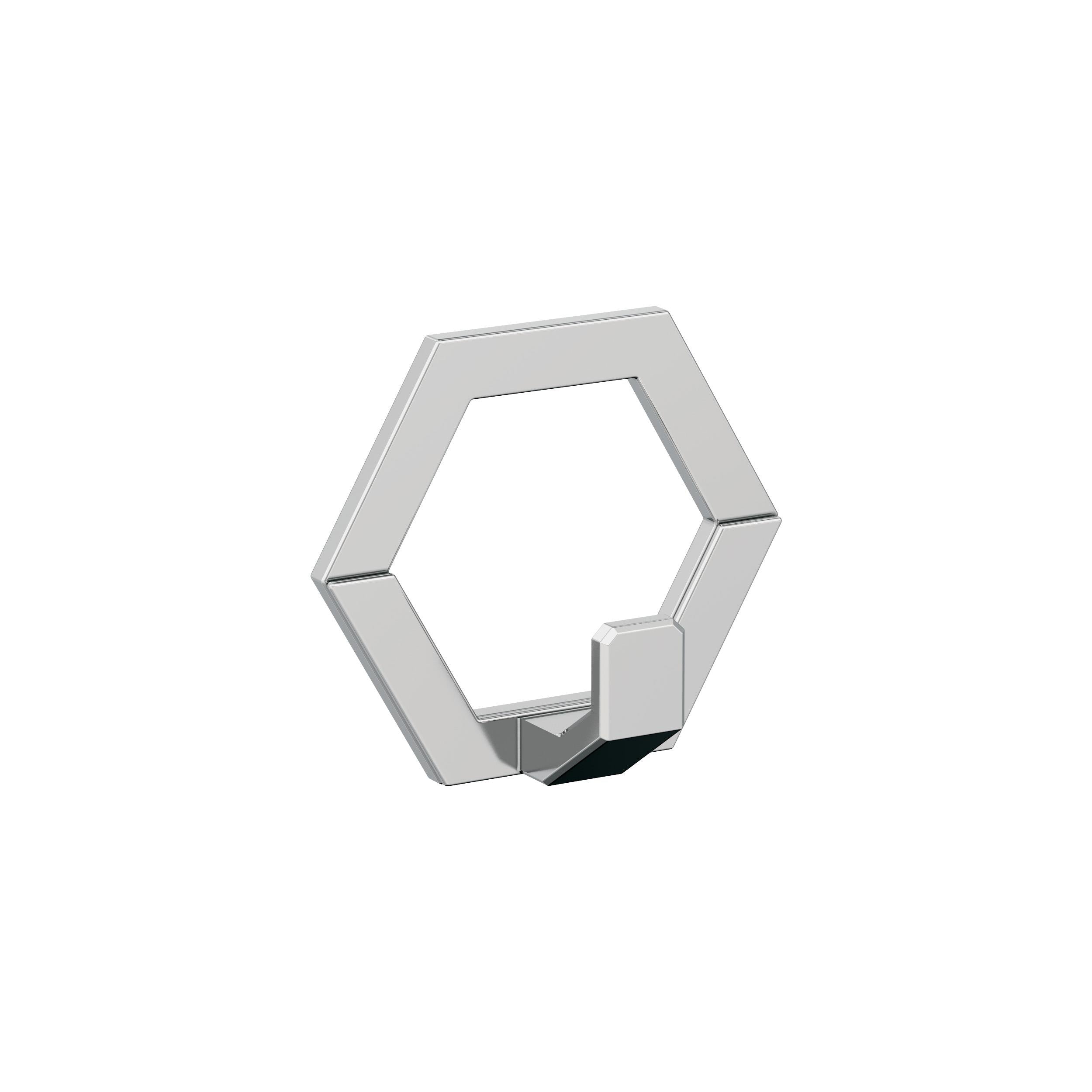 Prismo Single Prong Polished Chrome Decorative Wall Hook
