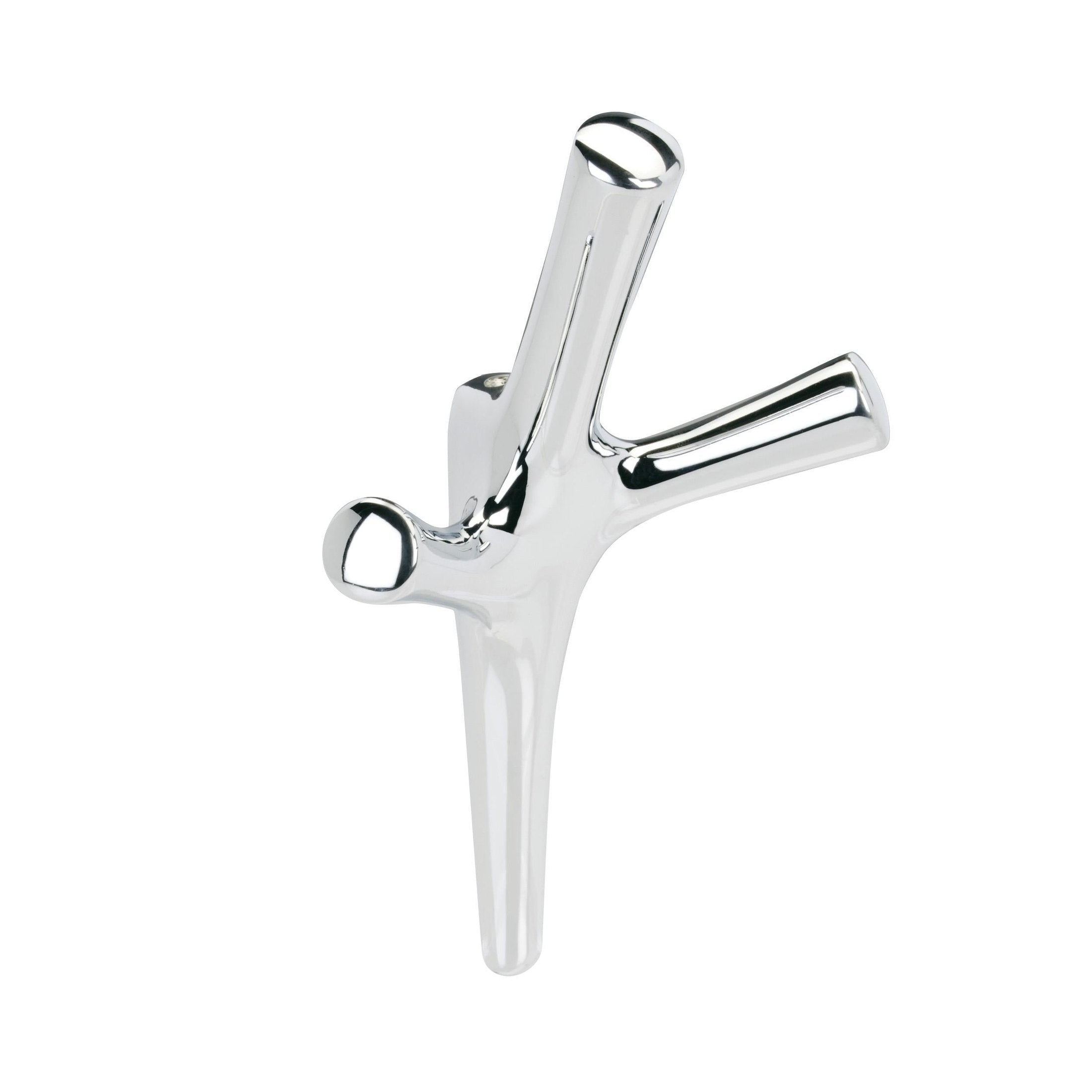 Kodiak Triple Prong Polished Chrome Decorative Wall Hook