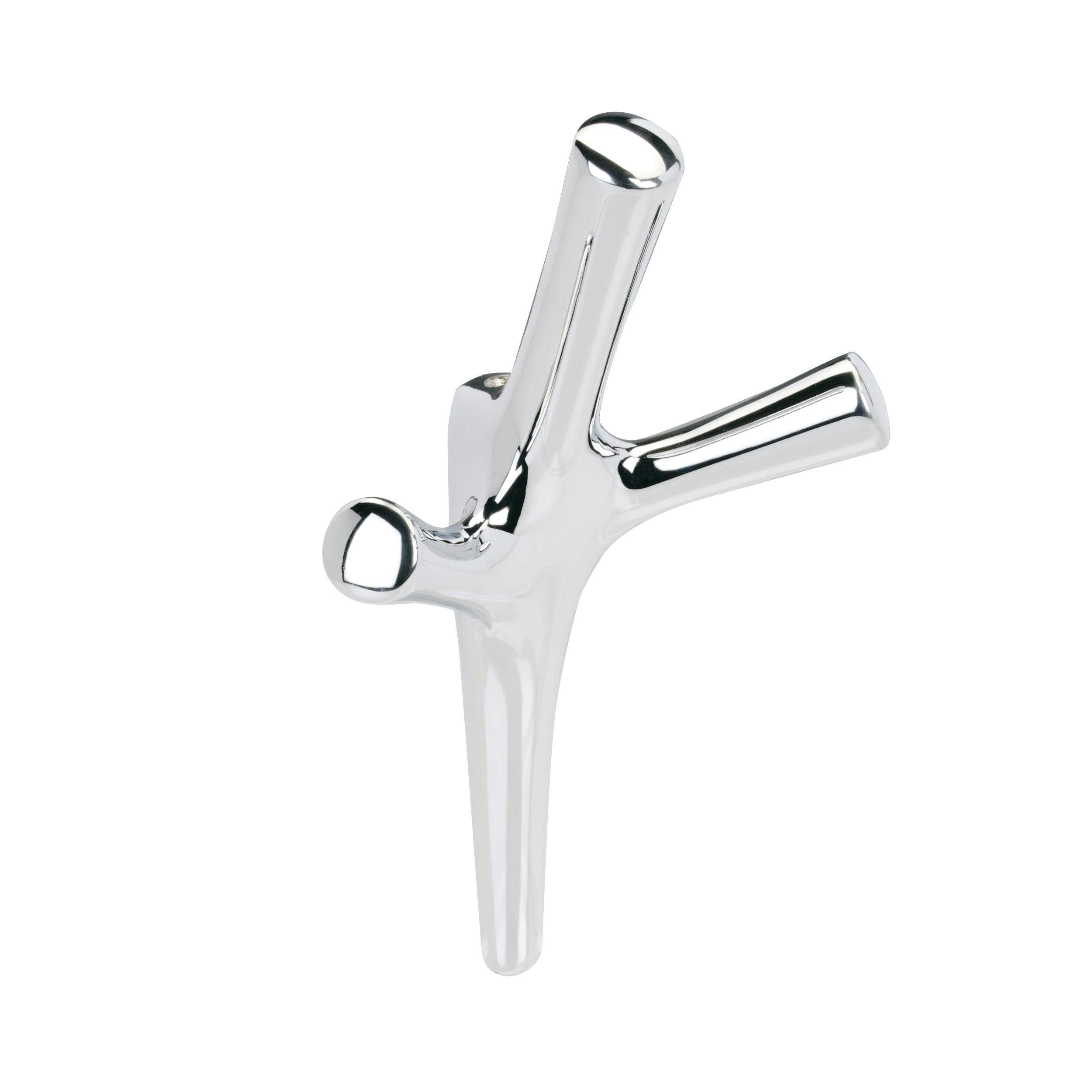 Kodiak Triple Prong Polished Chrome Decorative Wall Hook