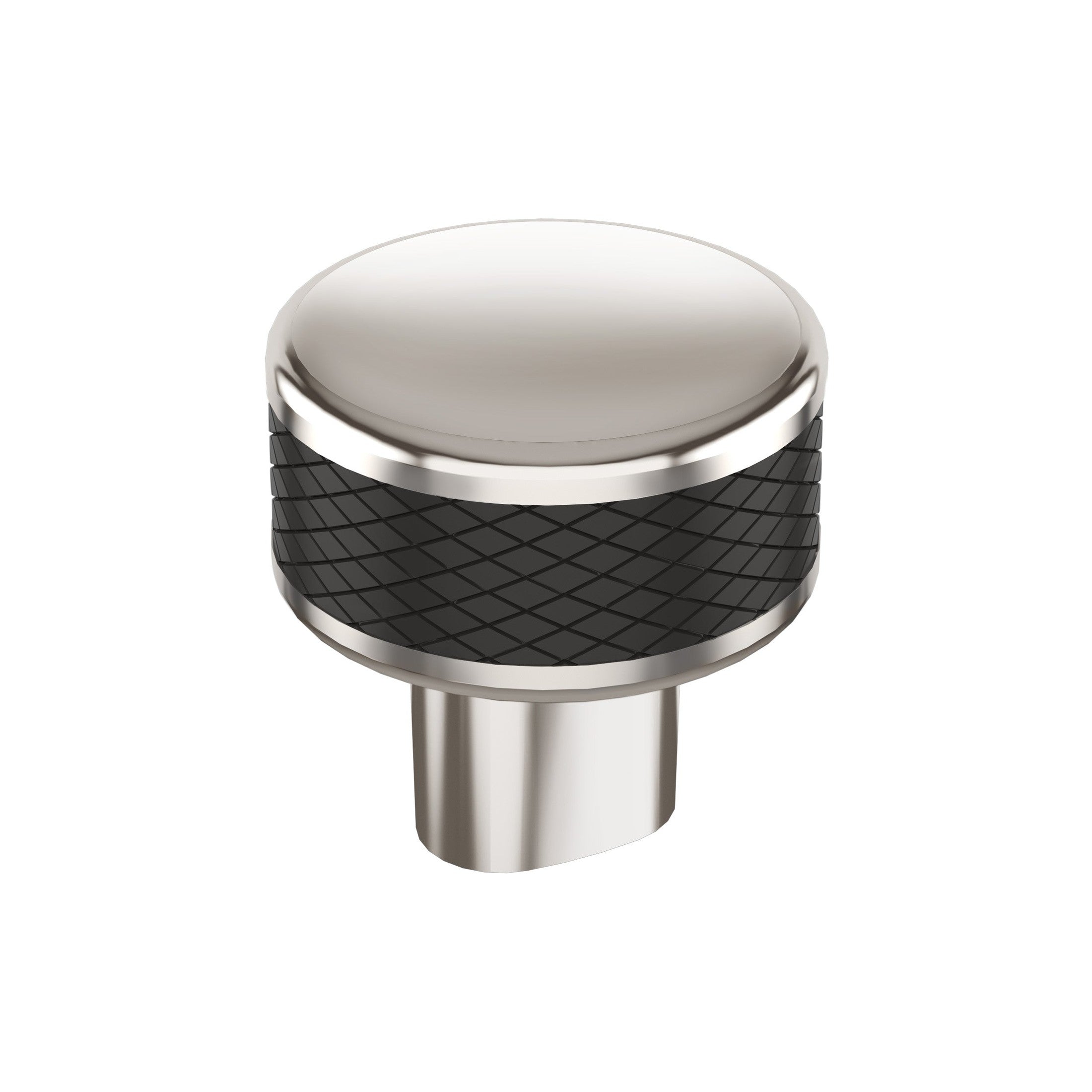 Esquire 11/4 inch (32mm) Diameter Polished Nickel/Black Bronze Cabinet Knob