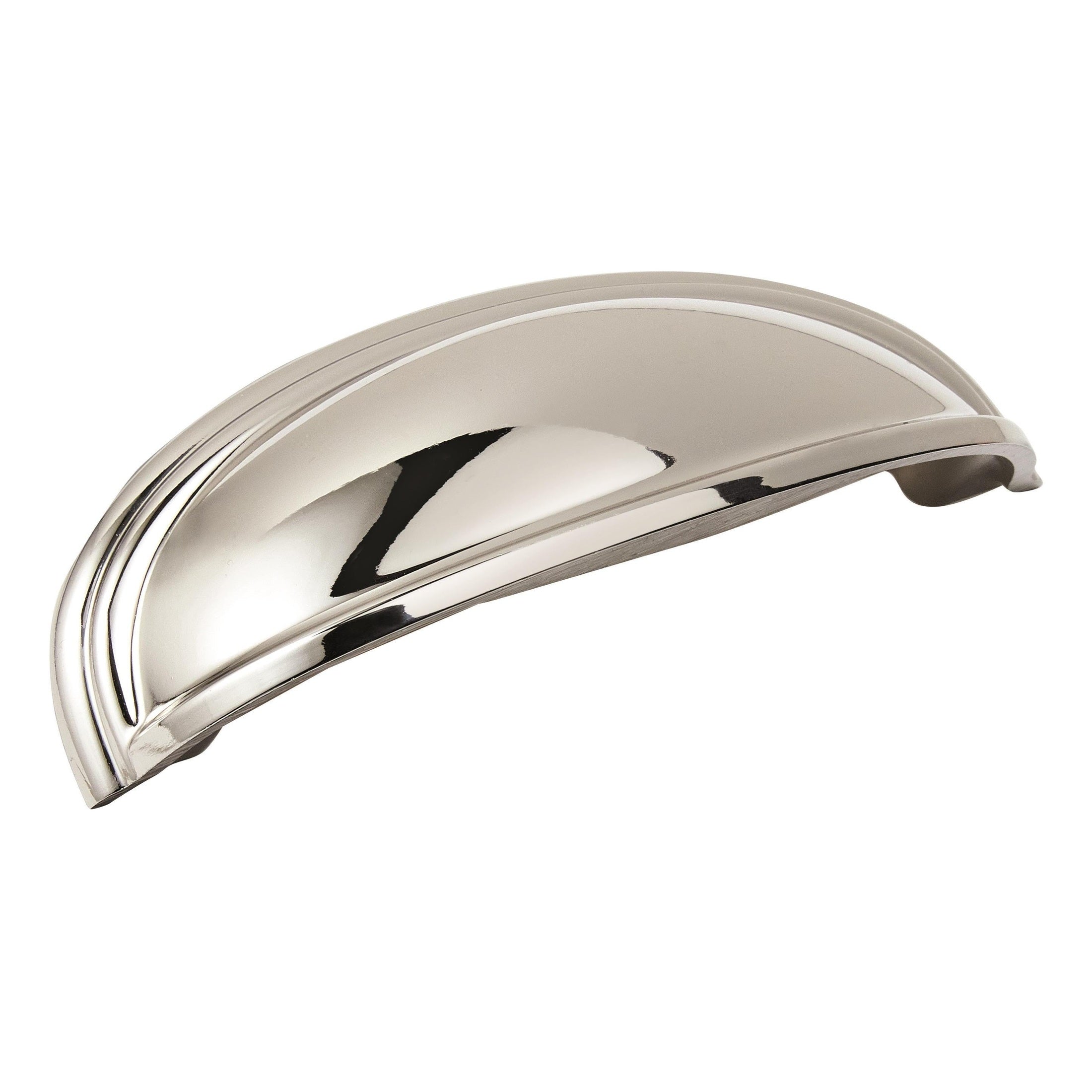 Ashby 3 inch or 4 inch (76mm or 102mm) CentertoCenter Polished Nickel Cabinet Cup Pull