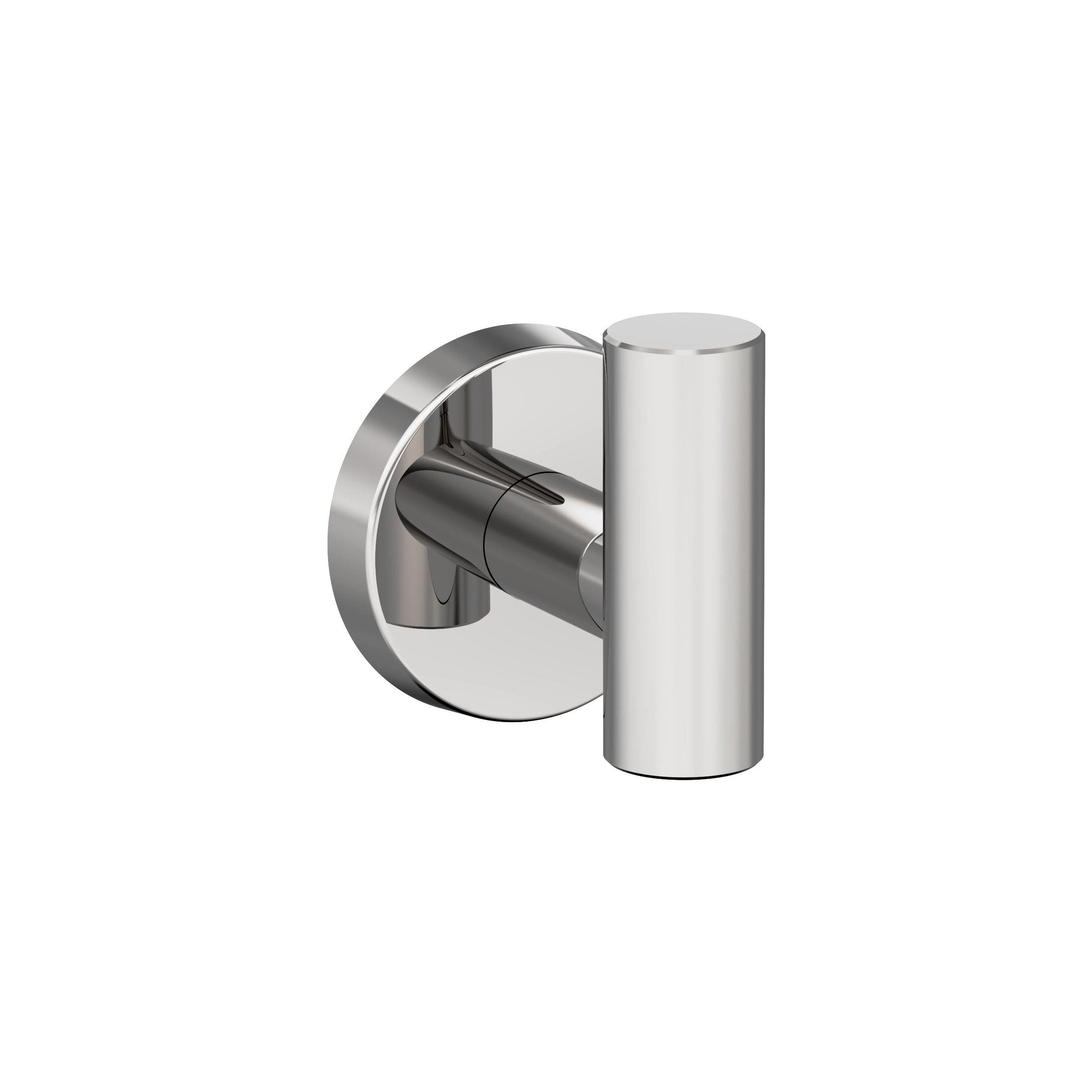 Arrondi Polished Stainless Steel Single Prong Robe Hook