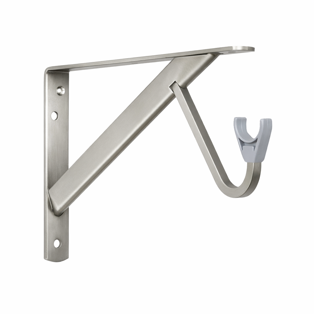 0495 Heavy-Duty Slide‑Thru Shelf and Rod Bracket with 3" Hook