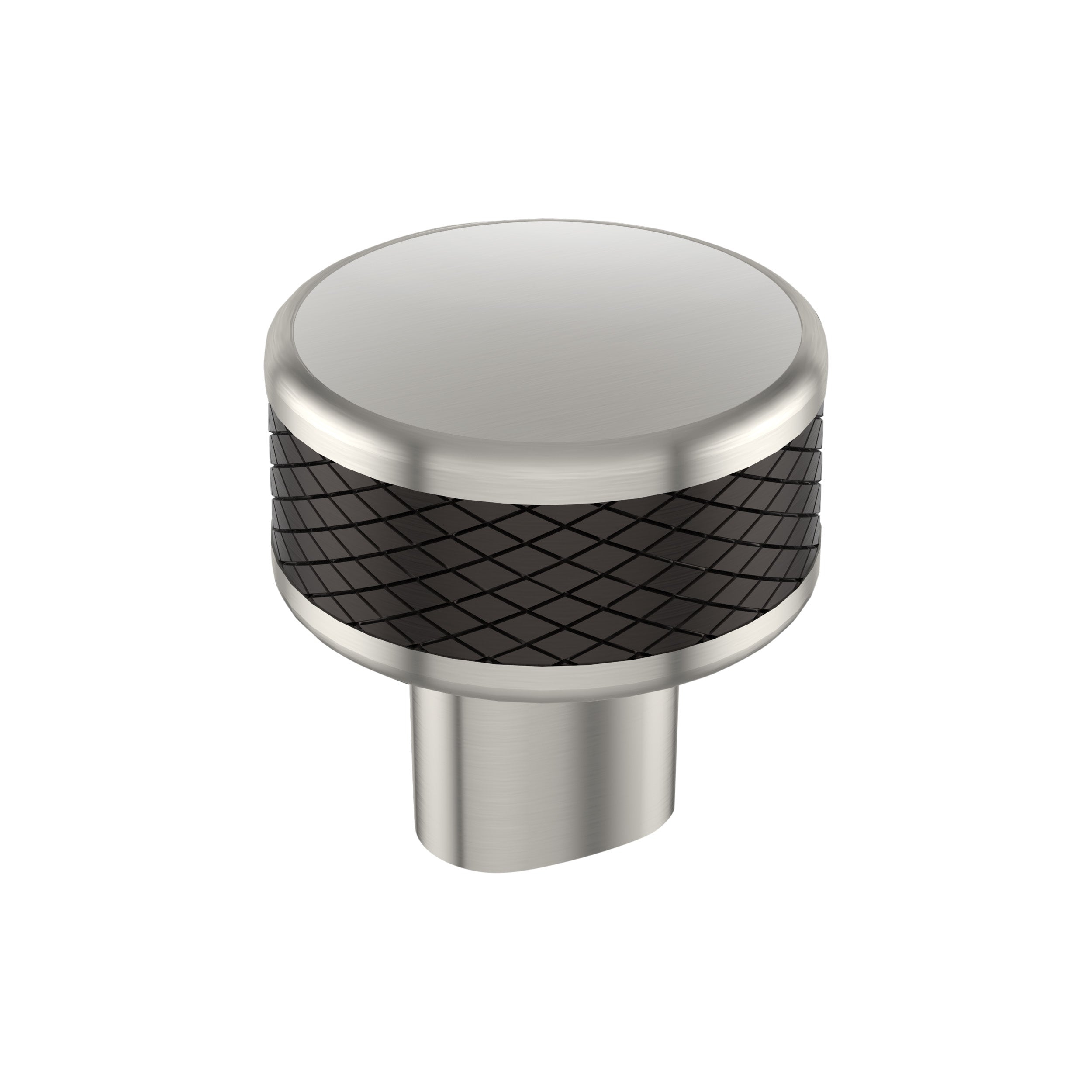 Esquire 11/4 inch (32mm) Diameter Satin Nickel/OilRubbed Bronze Cabinet Knob