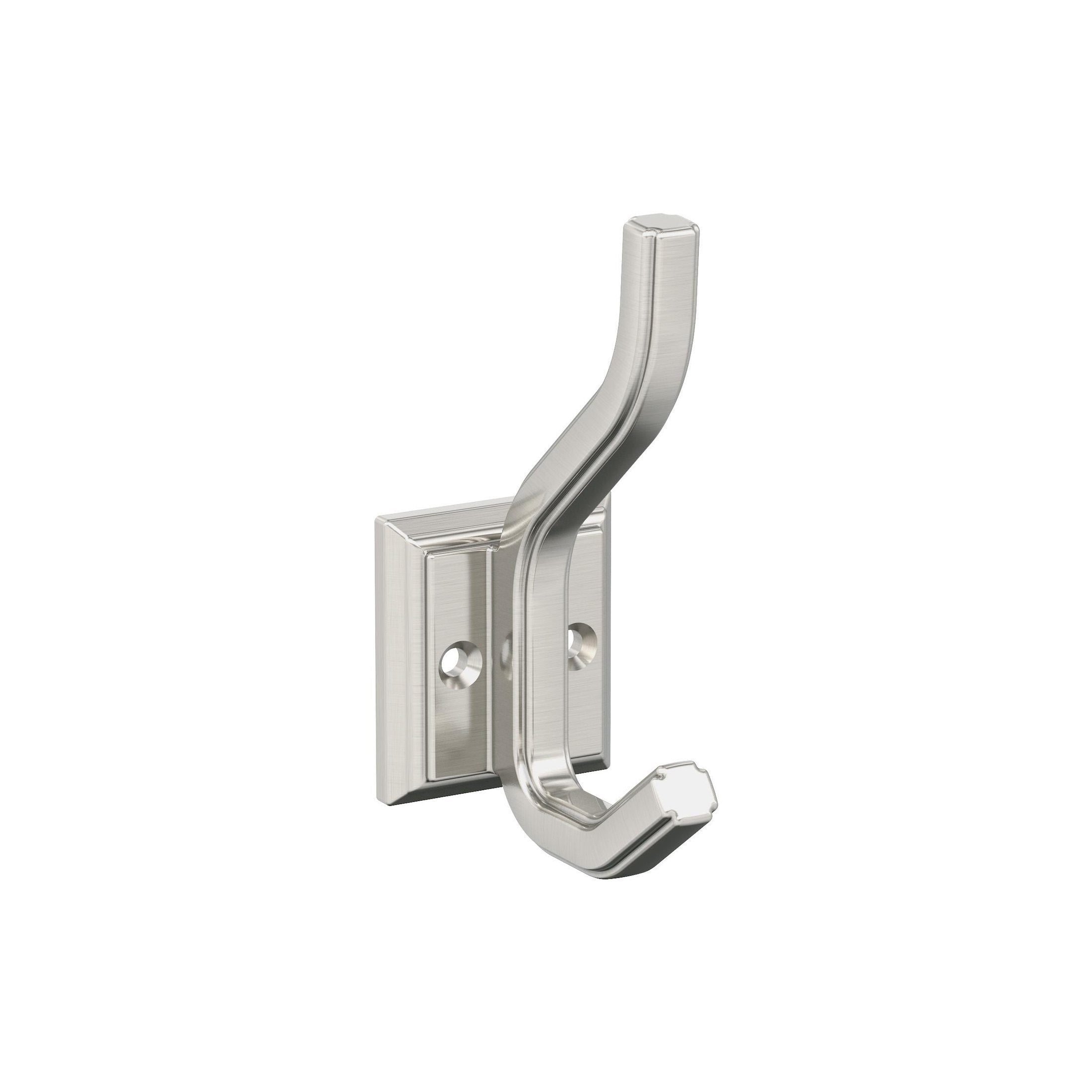 Aliso Double Prong Satin Nickel Decorative Wall Hook