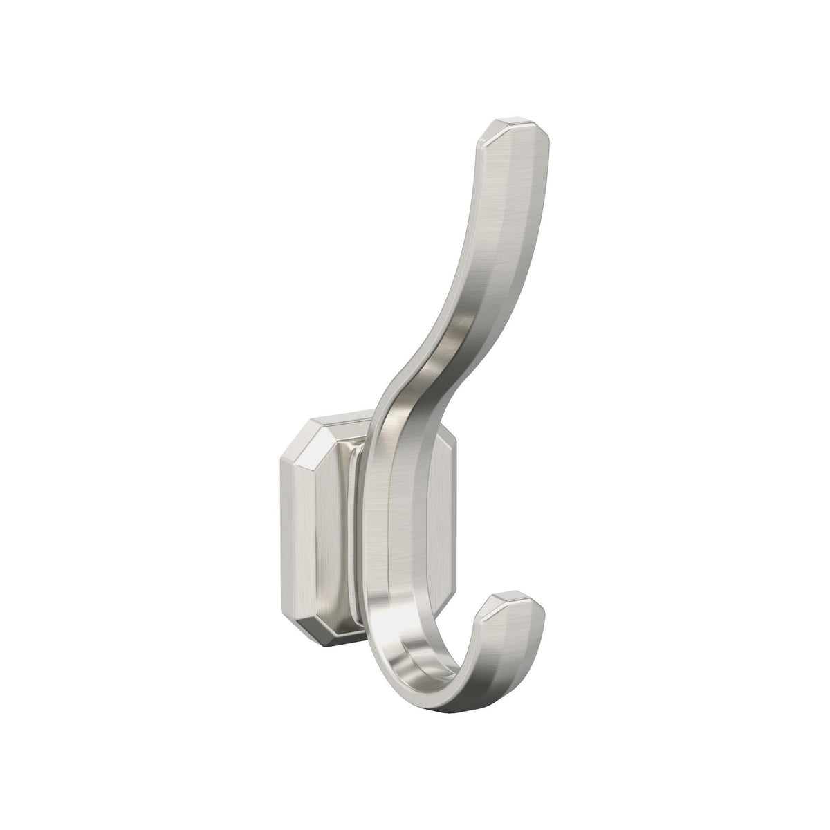 Granlyn Double Prong Satin Nickel Decorative Wall Hook