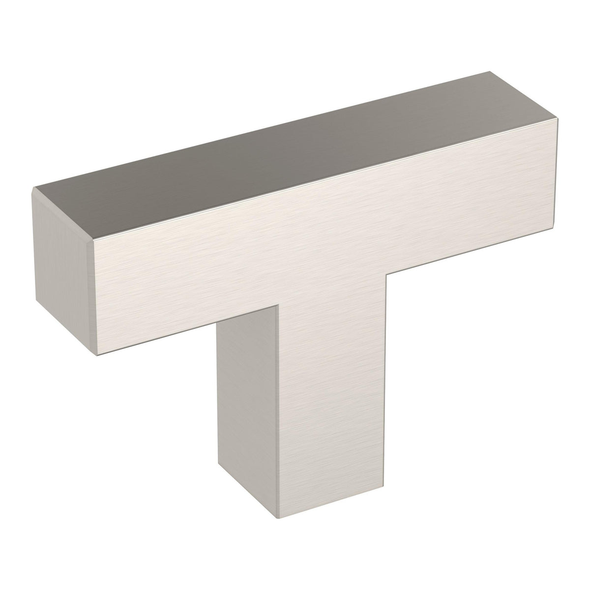 Intersect 115/16 inch (49mm) Length Satin Nickel Cabinet Knob