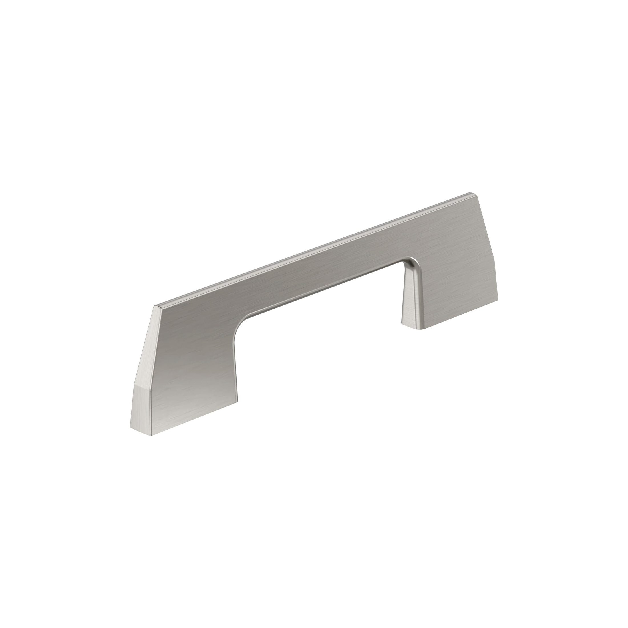 Angle 3 inch (76mm) CentertoCenter Satin Nickel Cabinet Pull