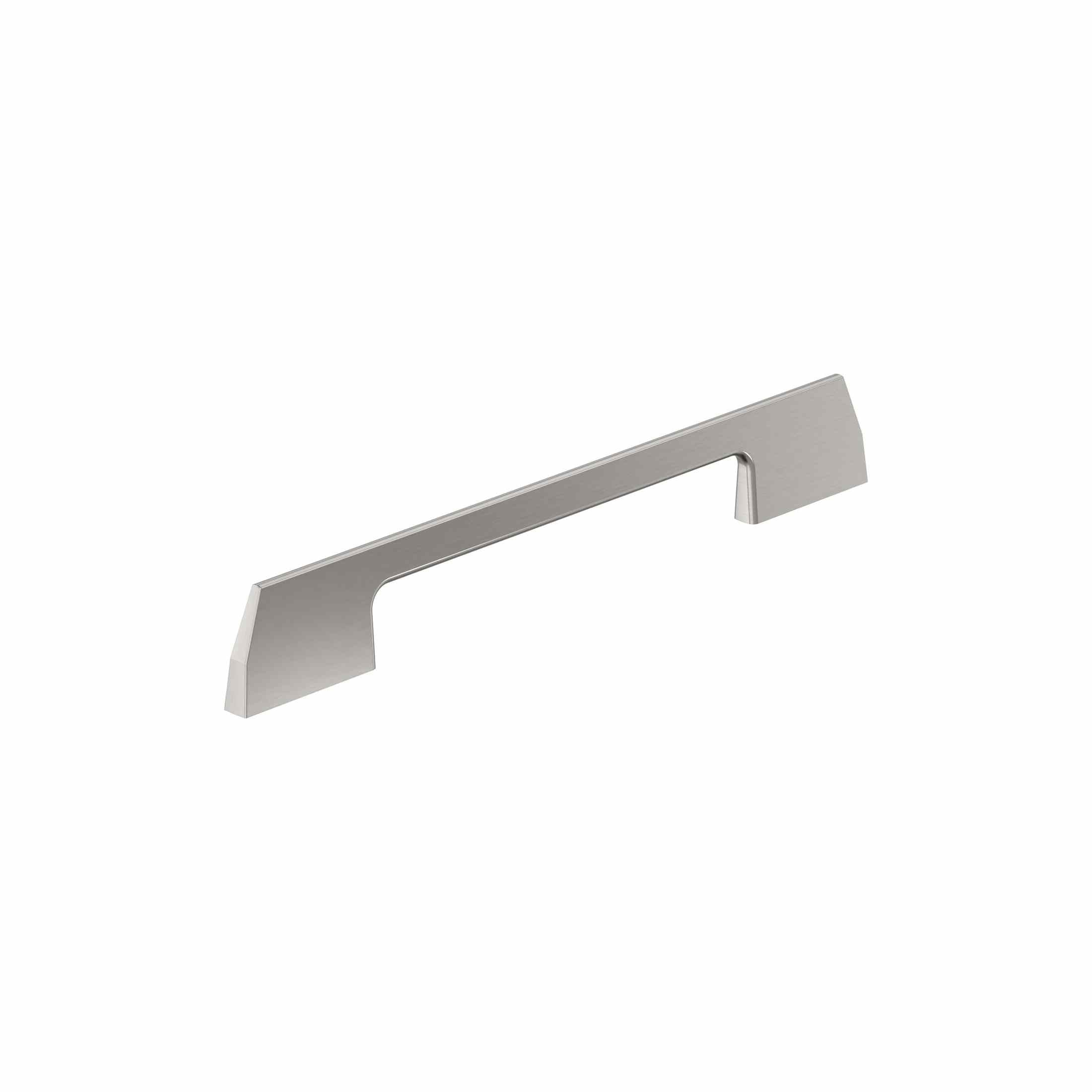 Angle 65/16 inch (160mm) CentertoCenter Satin Nickel Cabinet Pull