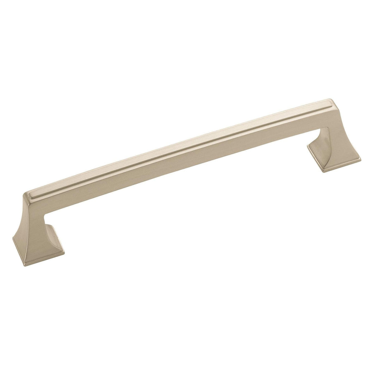 Mulholland 65/16 inch (160mm) CentertoCenter Satin Nickel Cabinet Pull