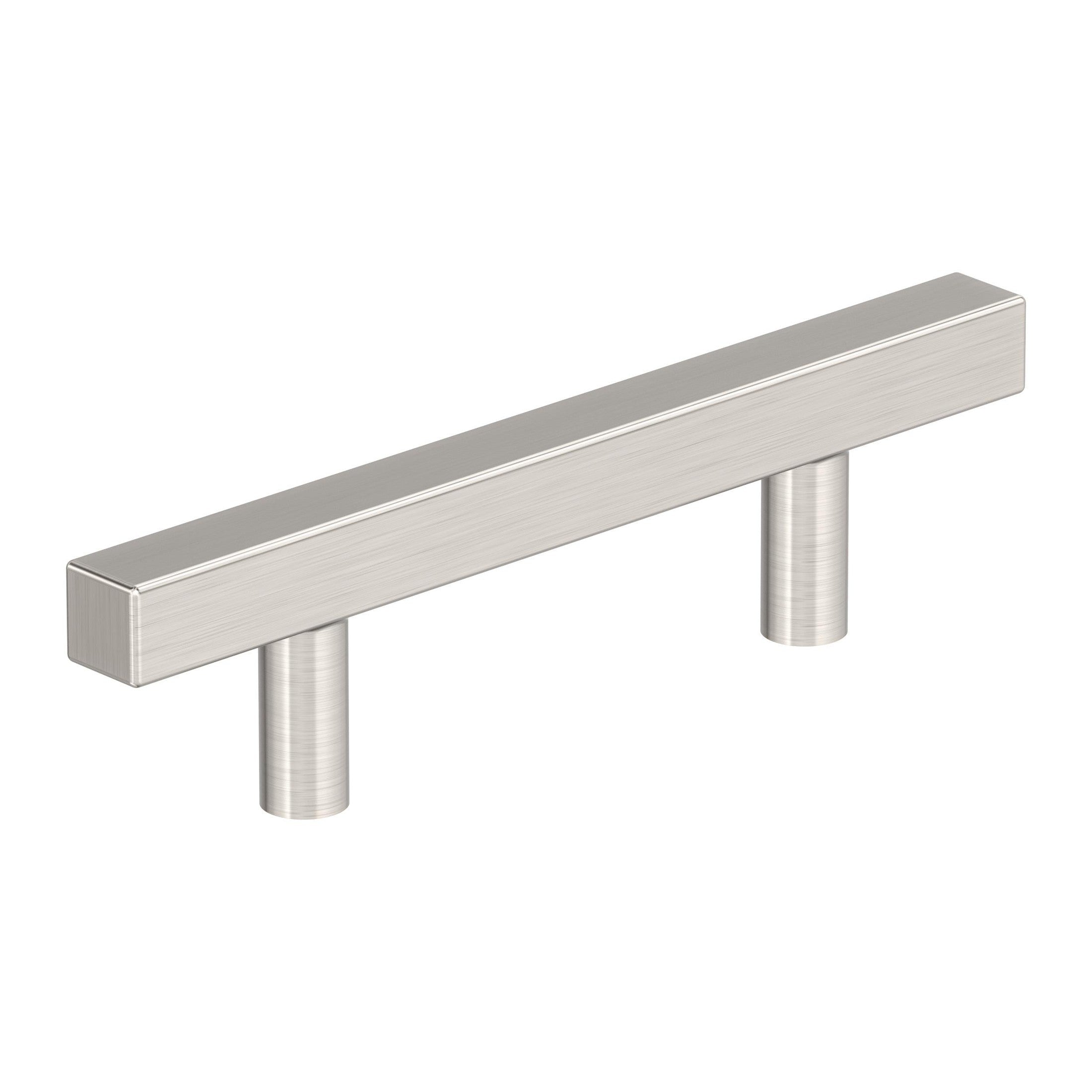 Bar Pulls Square 3 inch (76mm) CentertoCenter Satin Nickel Cabinet Pull
