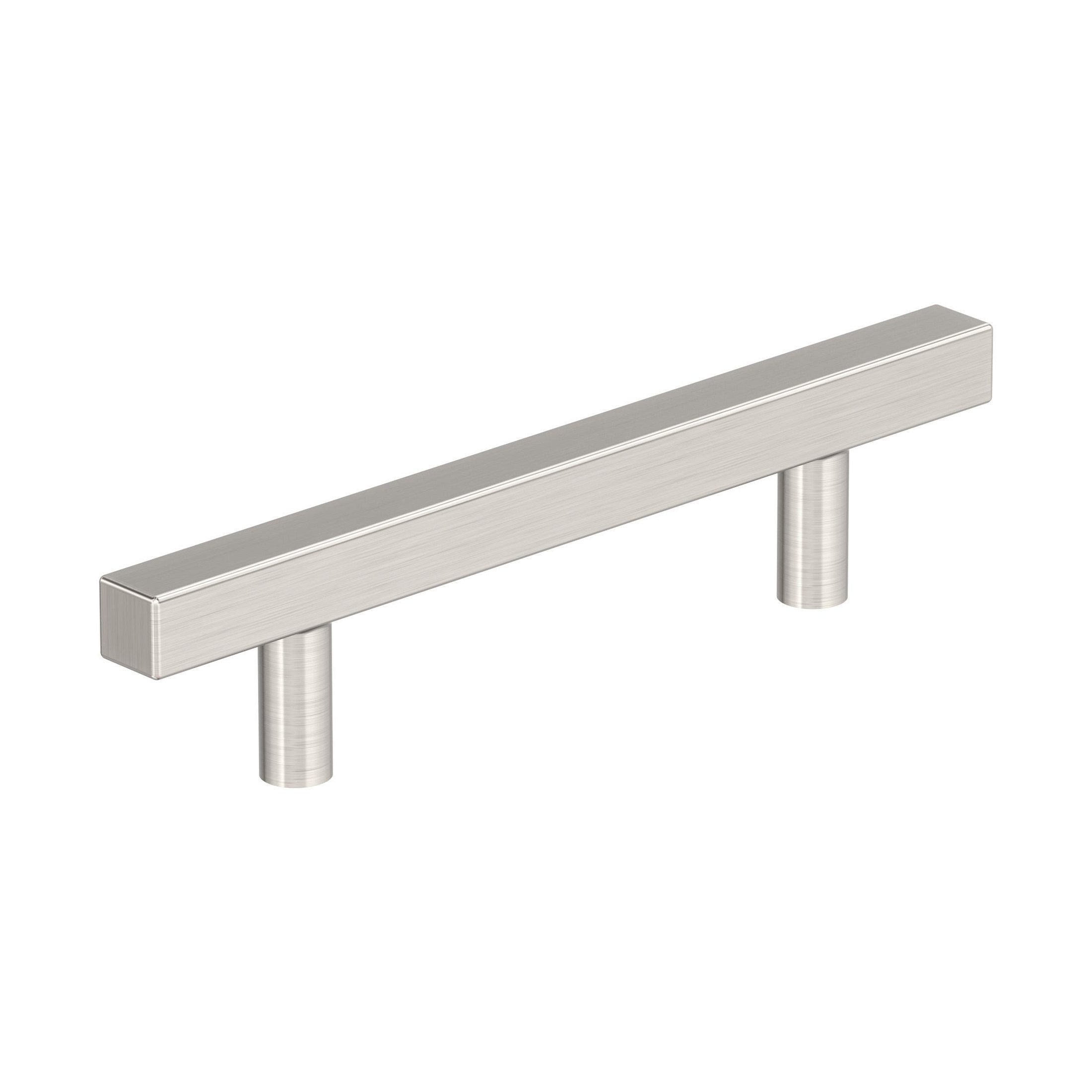 Bar Pulls Square 33/4 inch (96mm) CentertoCenter Satin Nickel Cabinet Pull