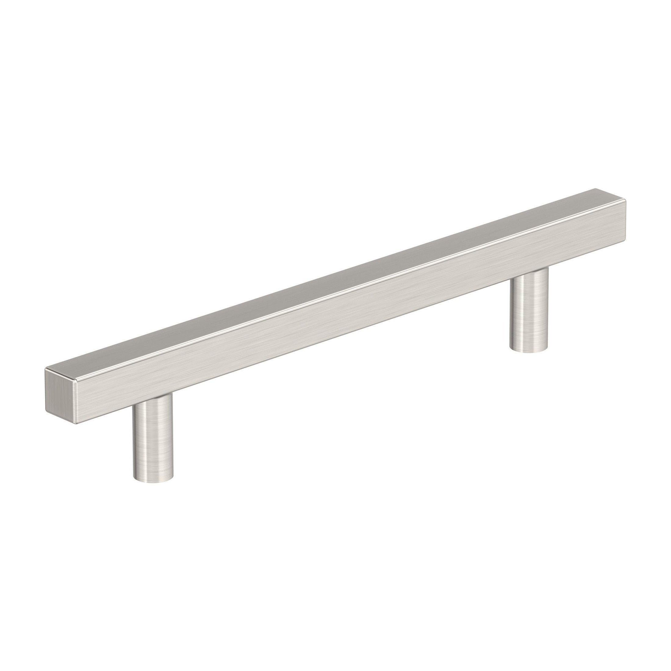 Bar Pulls Square 51/16 inch (128mm) CentertoCenter Satin Nickel Cabinet Pull