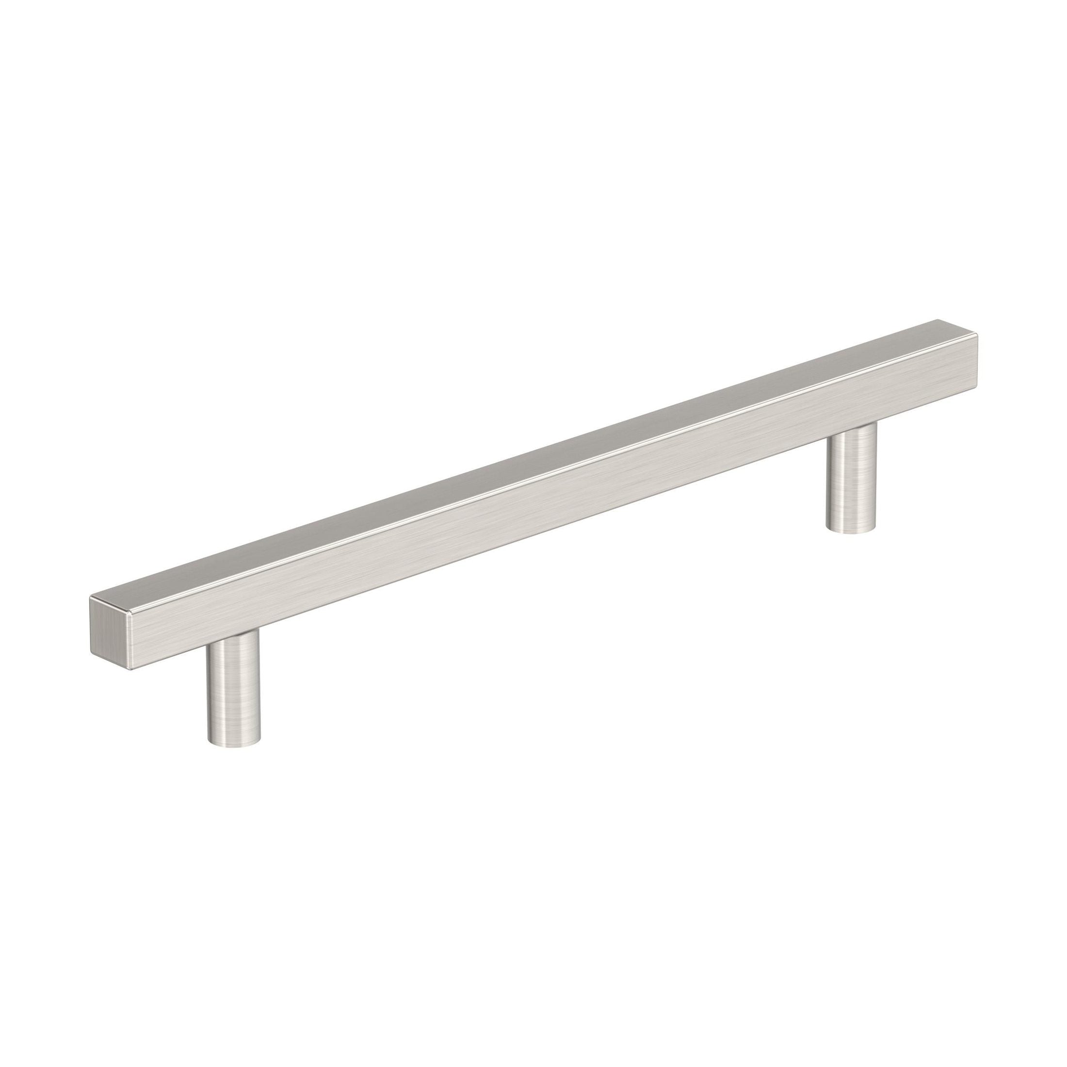 Bar Pulls Square 65/16 inch (160mm) CentertoCenter Satin Nickel Cabinet Pull